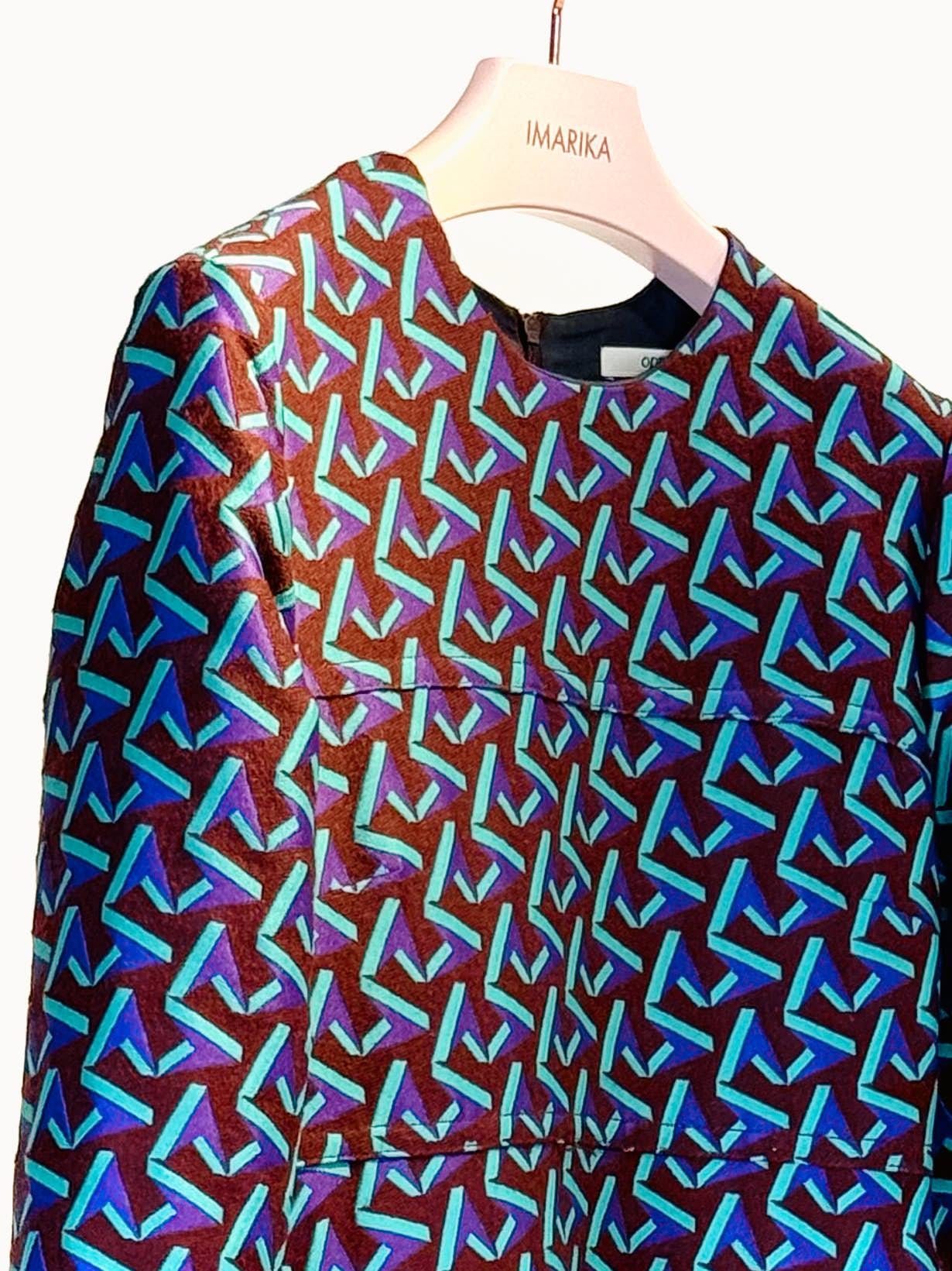 Abito lungo fantasia 32070GEOMETRIC MULTI ODEEH