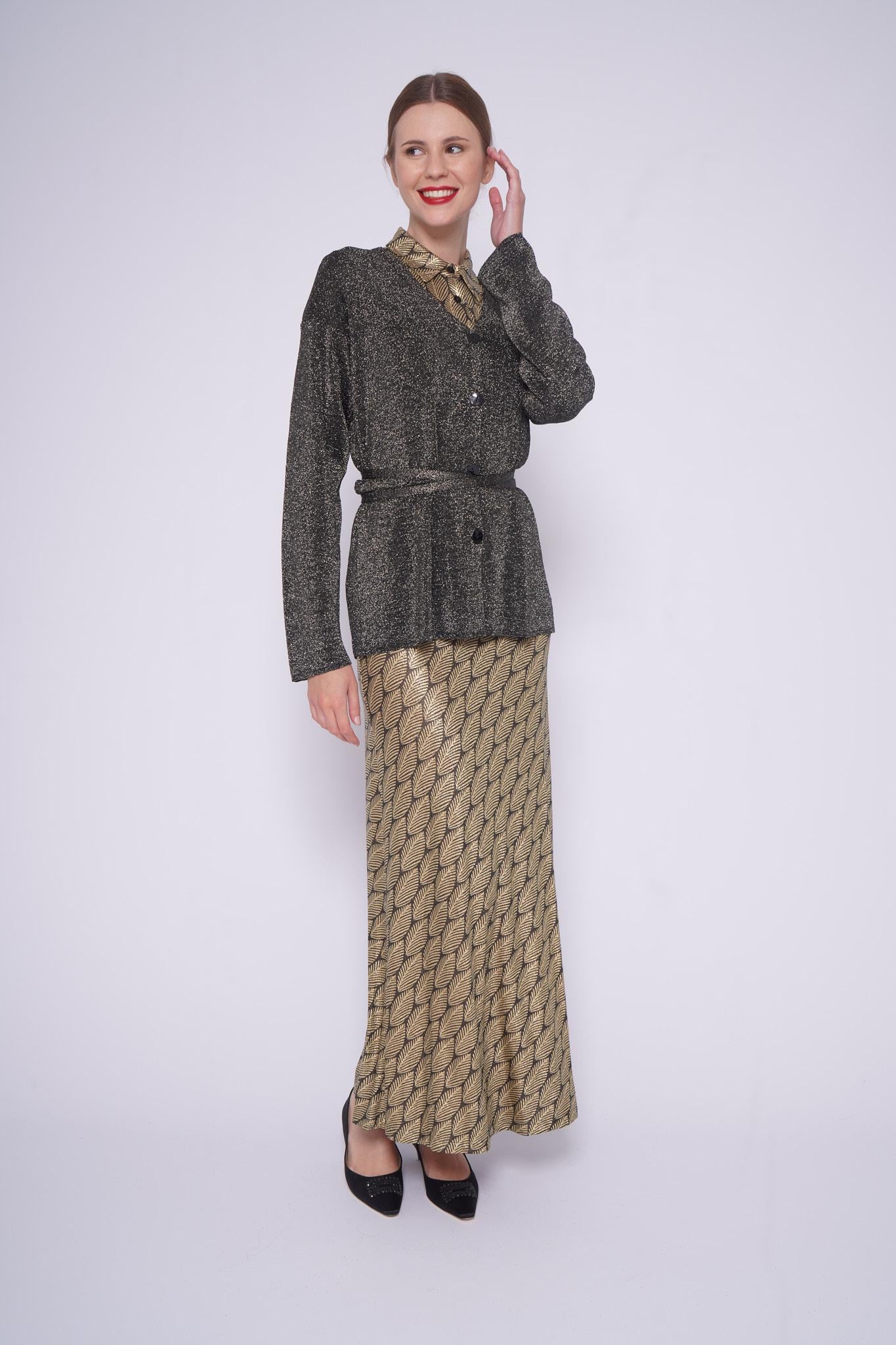 Gonna lurex POE LUREX 11GRIGIO ORO siyu