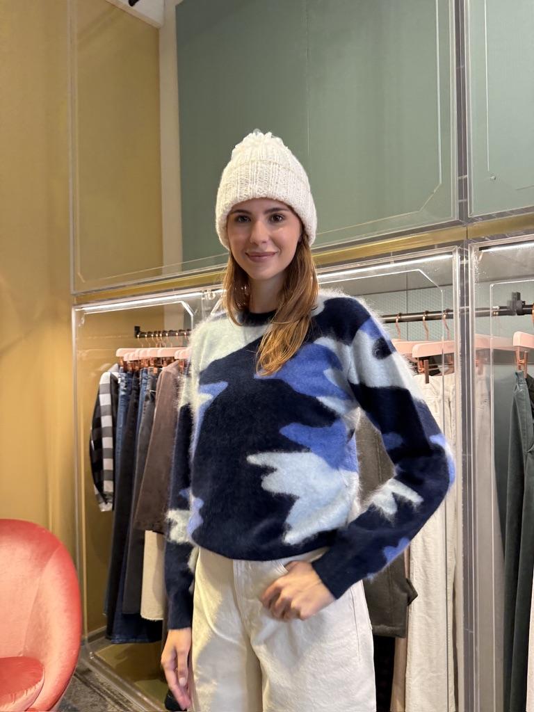 MAGLIONE CAMOUFLAGE FLUFFY B126CAMO NAVY GRIGIO Brodie