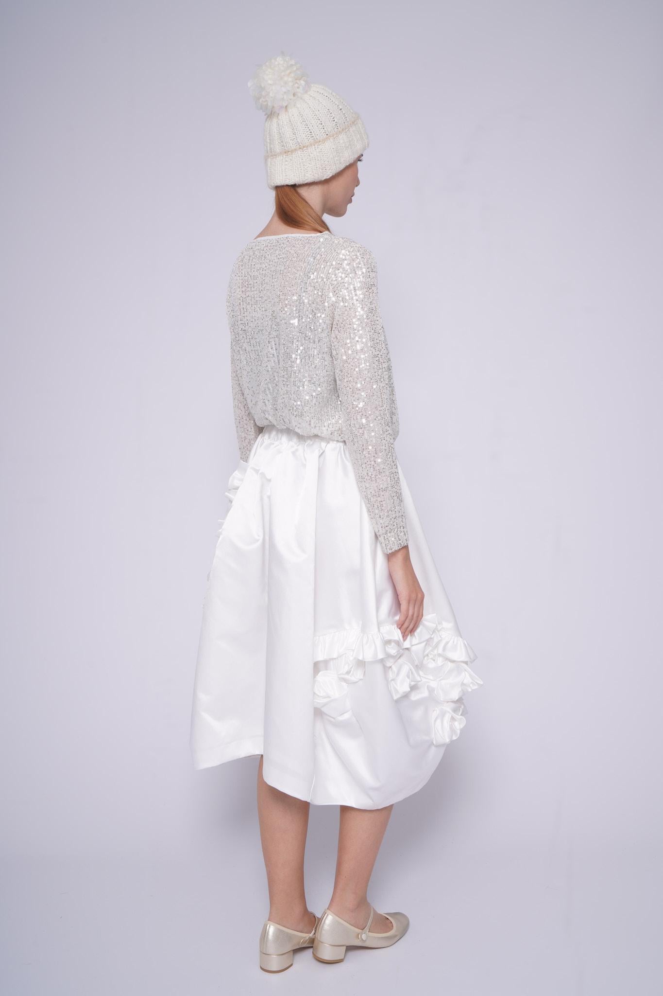 Gonna Bianca Fiori RP-S017BIANCO Comme des Garcons