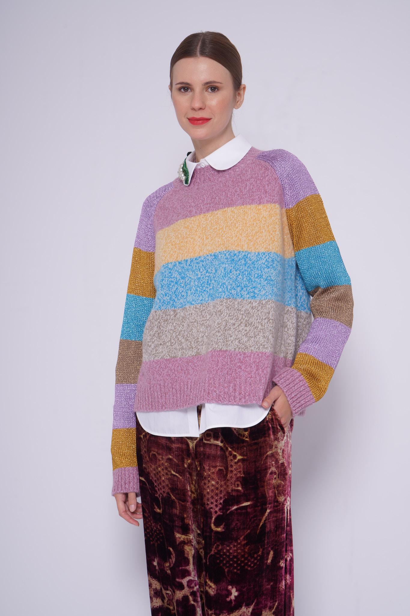 Maglione a righe AL45RIGHE LUREXMULTI HAPPY SHEEP