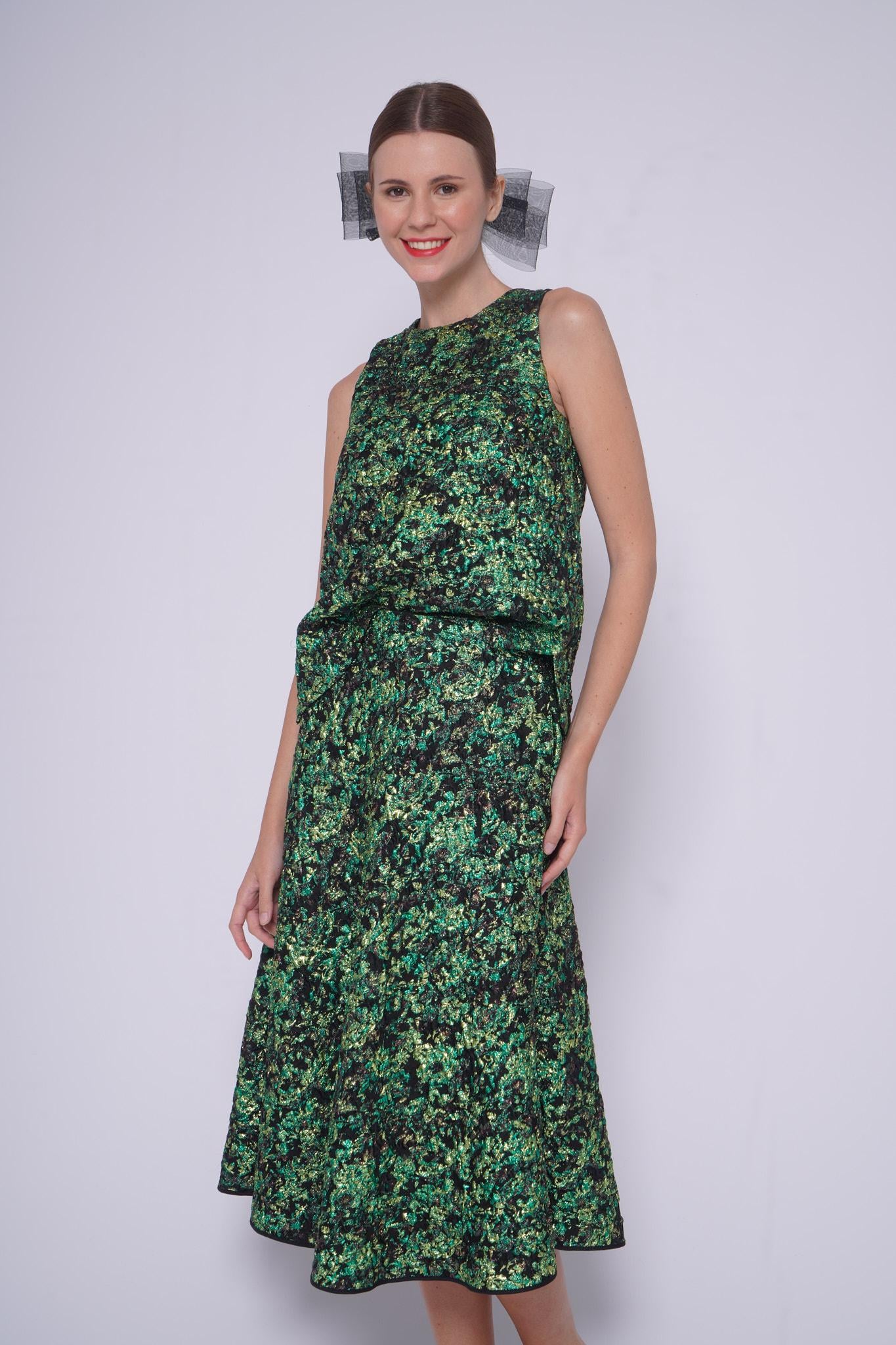 Top lurex 22352PEACOCK VERDE ODEEH