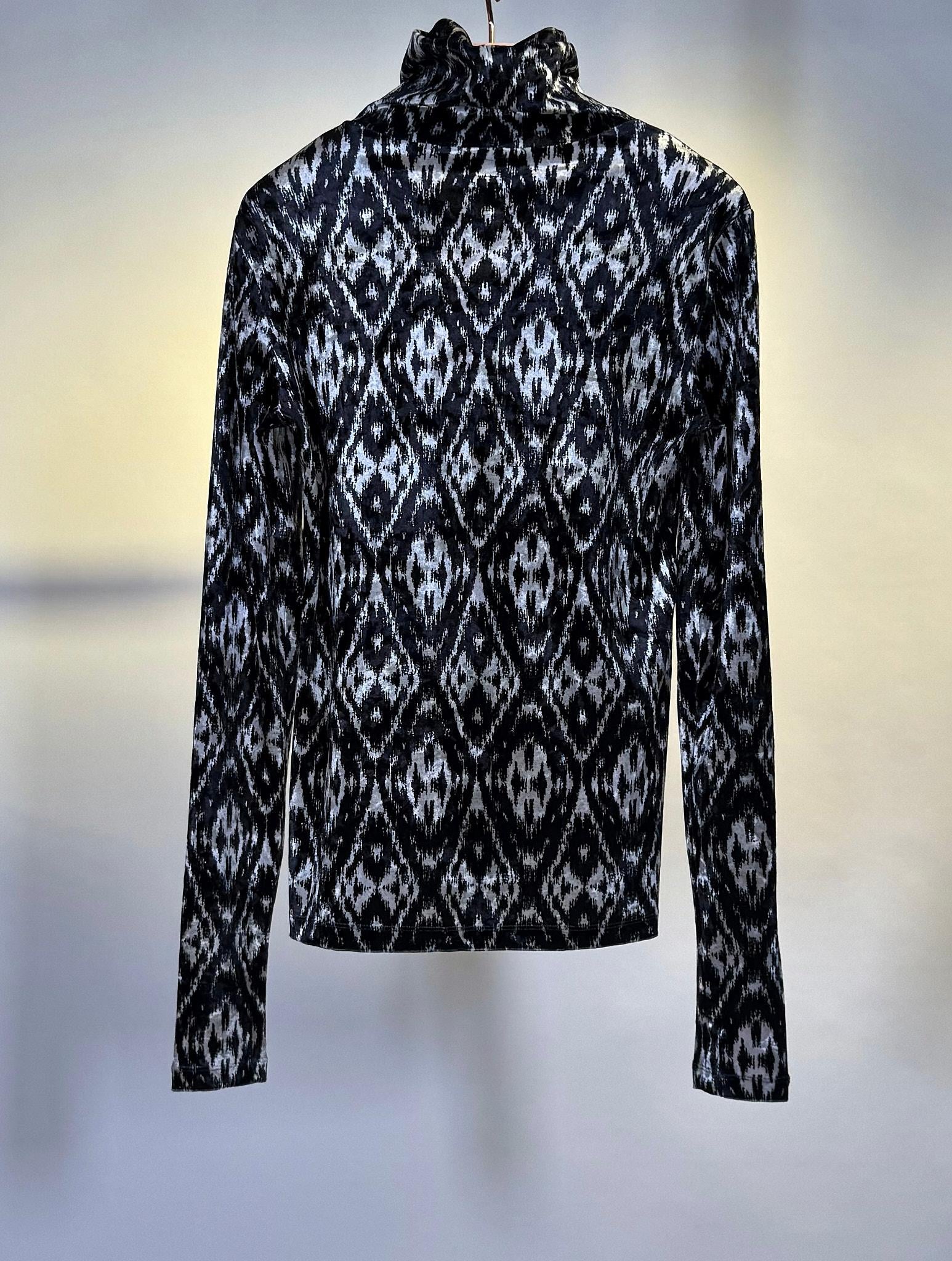 Lupetto velluto 144293VELLUTO NERO BIANCO Pierre-Louis Mascia