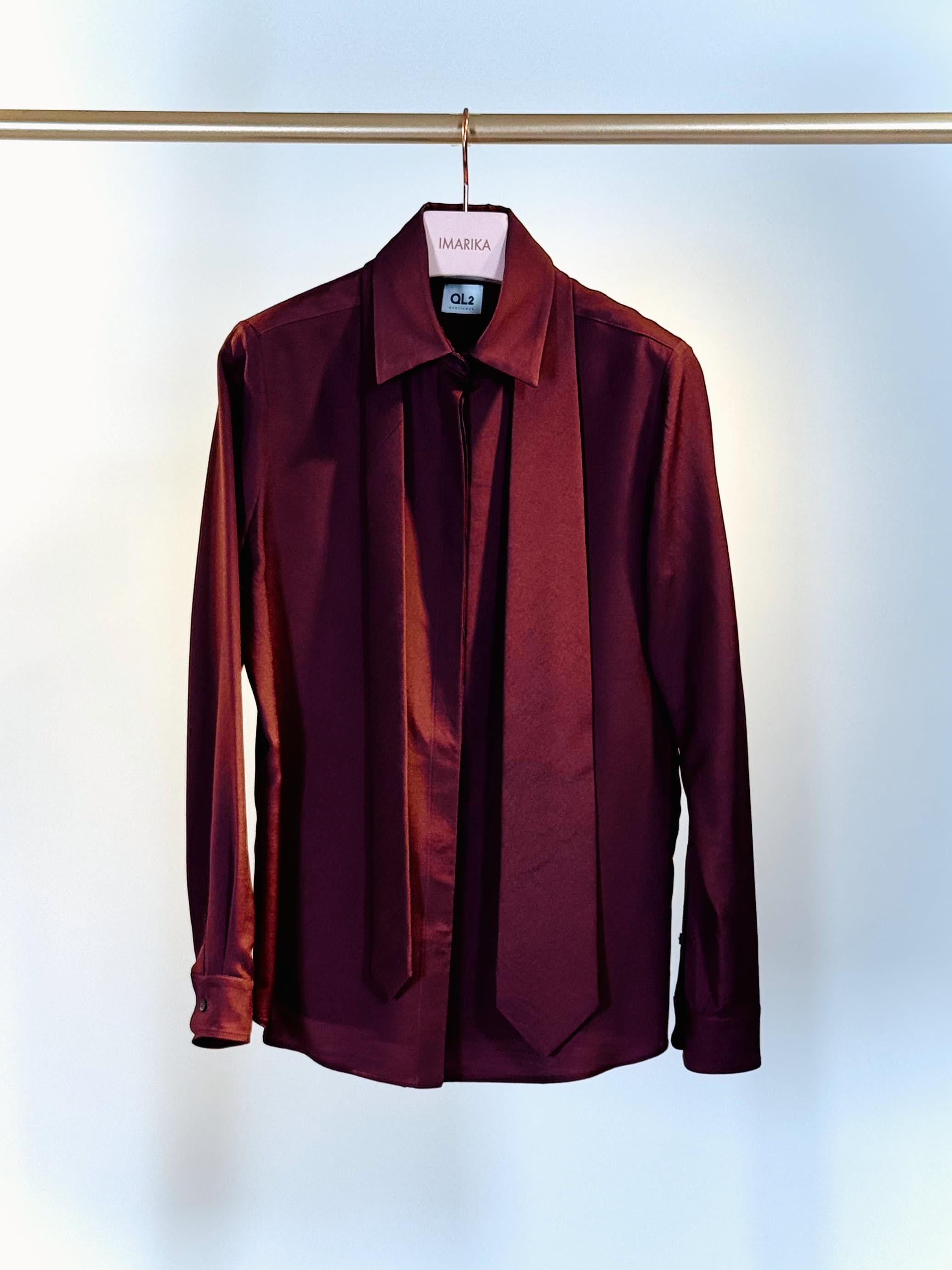 Camicia con cravatta GIULIETTABURGUNDY QUELLEDUE