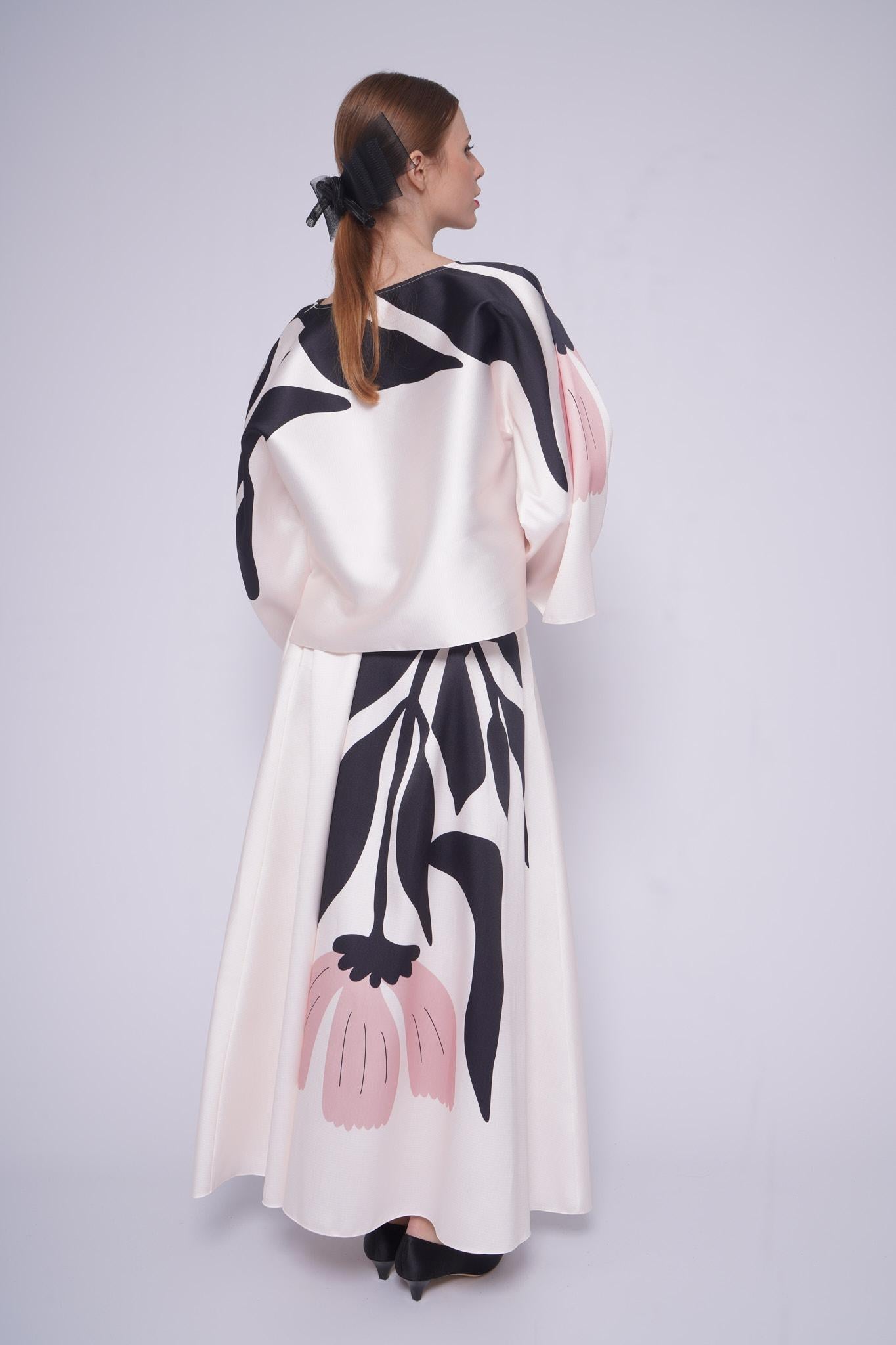 Top taffeta BC339FIORE ROSA Co.Go