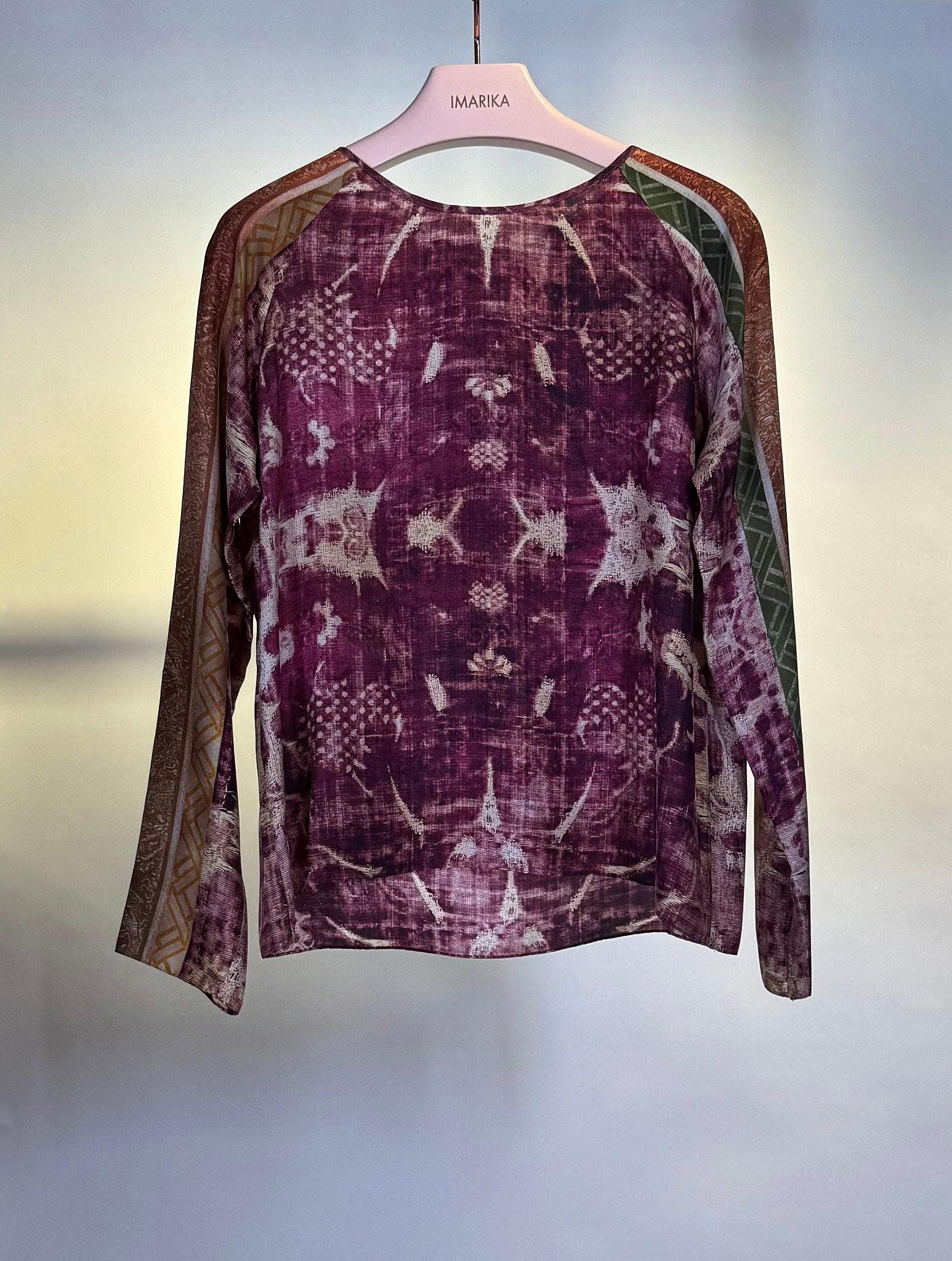 Top di seta 516214SETA BURGUNDY Pierre-Louis Mascia