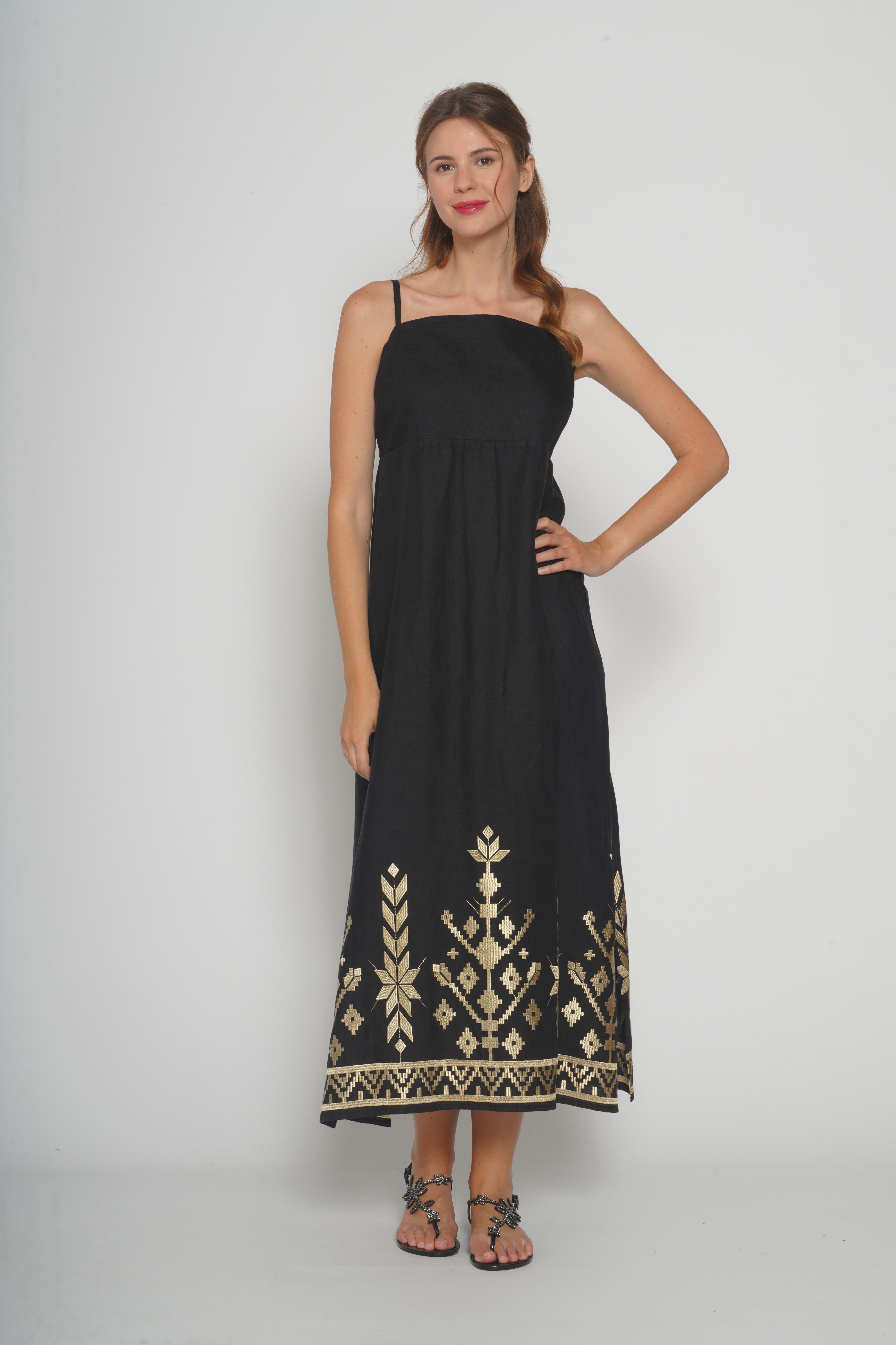 Abito con spalline nero