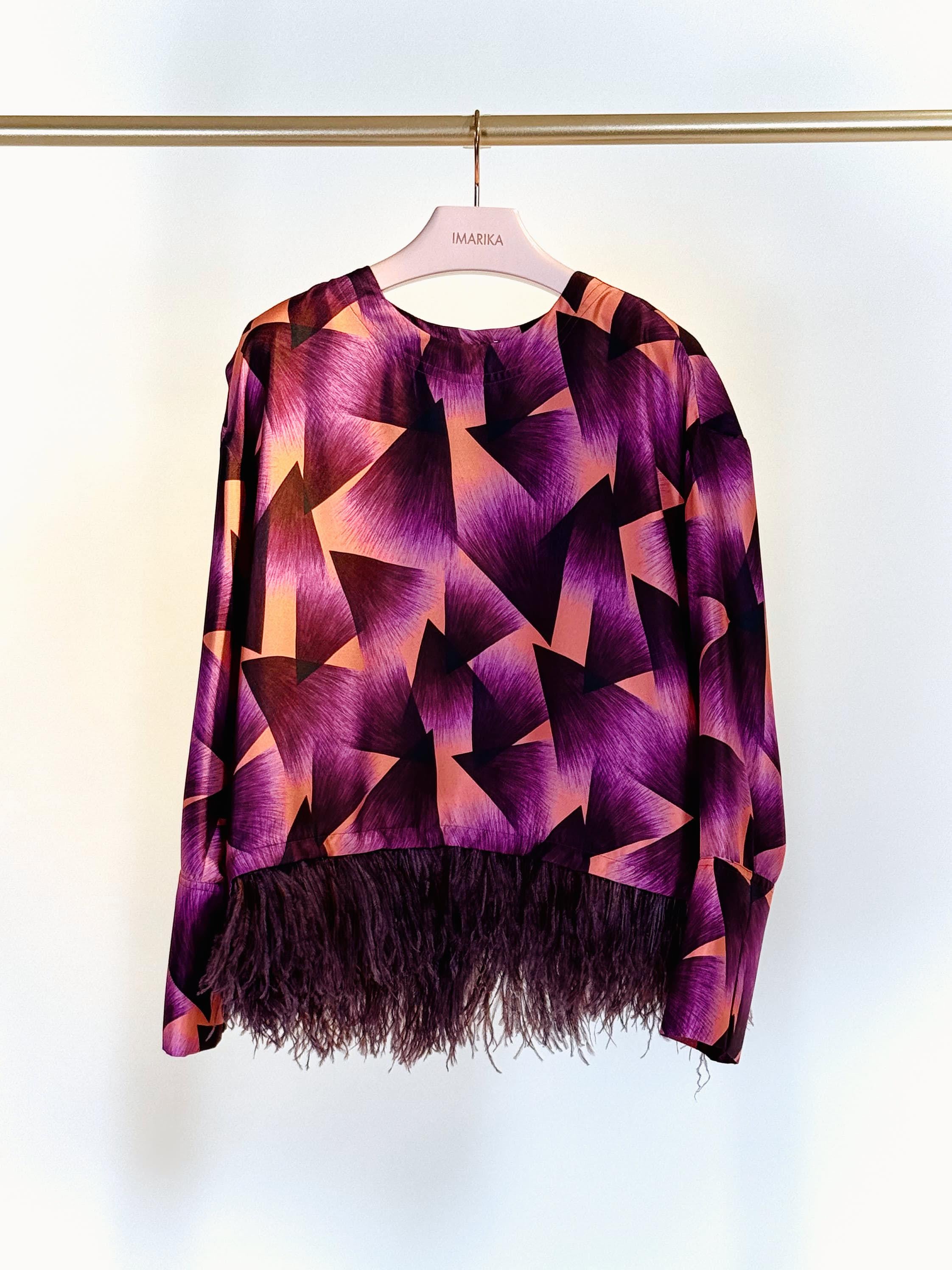 Camicia fantasia 22416PIUME ROSA ODEEH