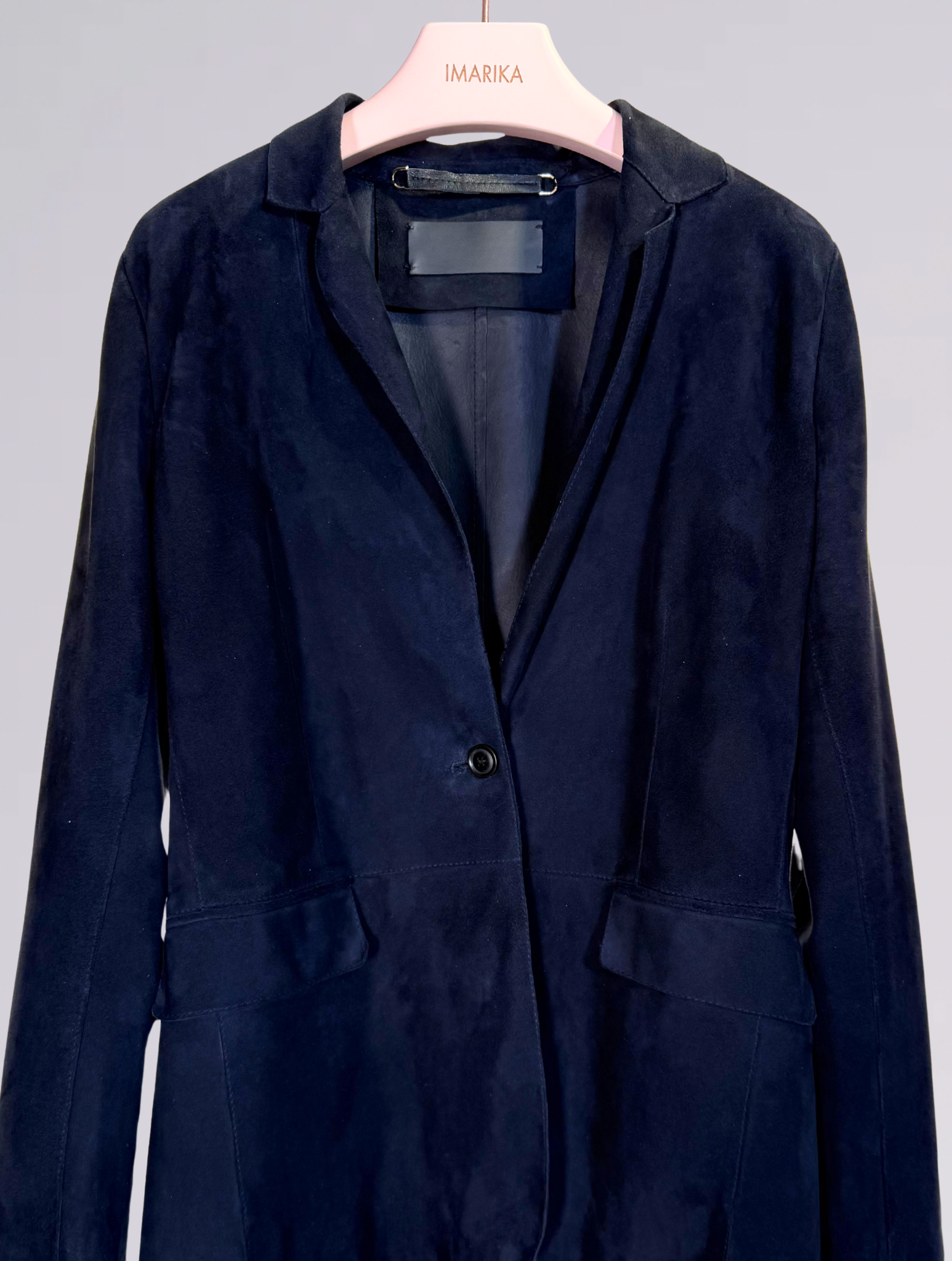 Blazer in pelle scamosciata