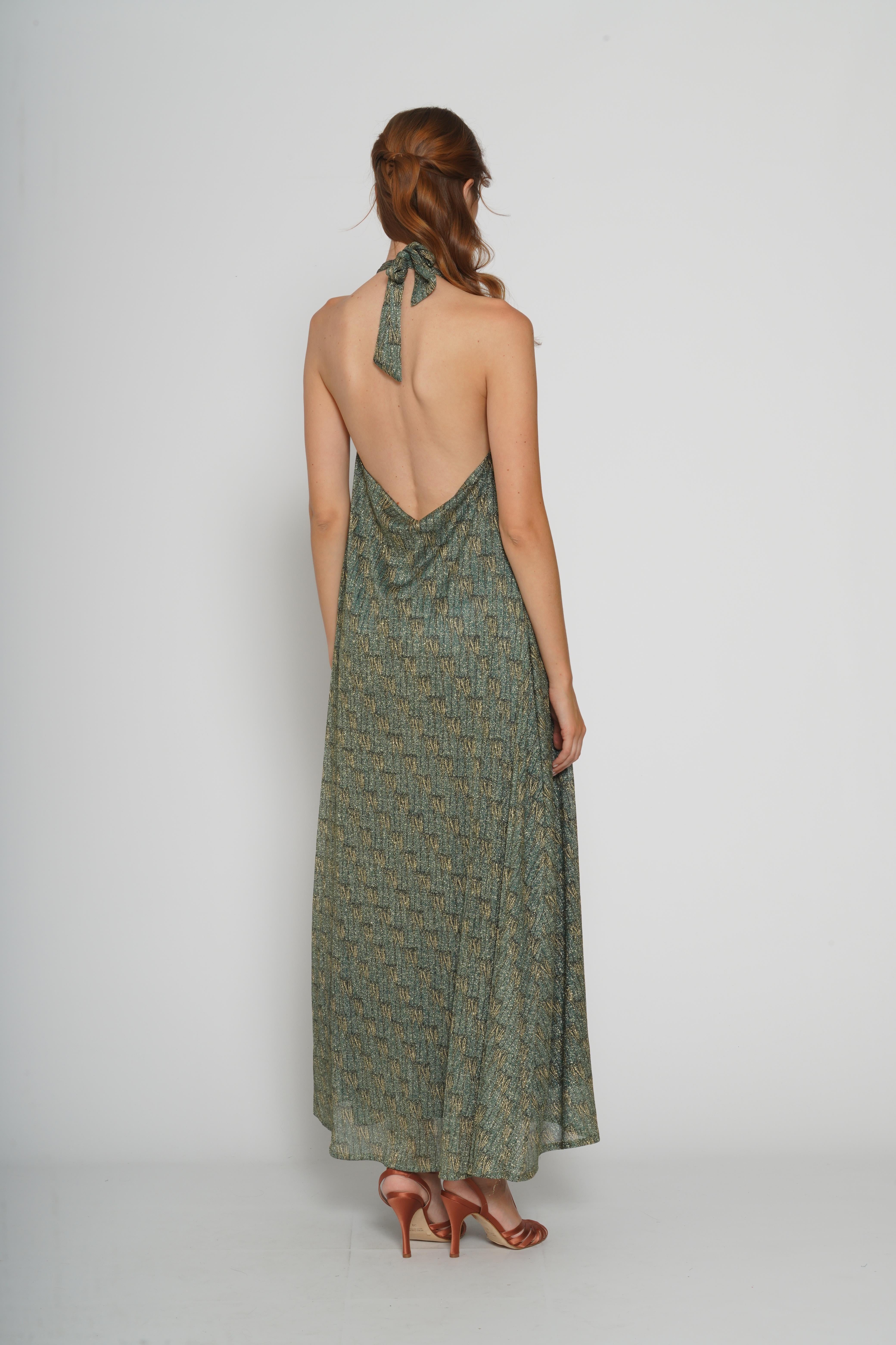 Abito in lurex verde