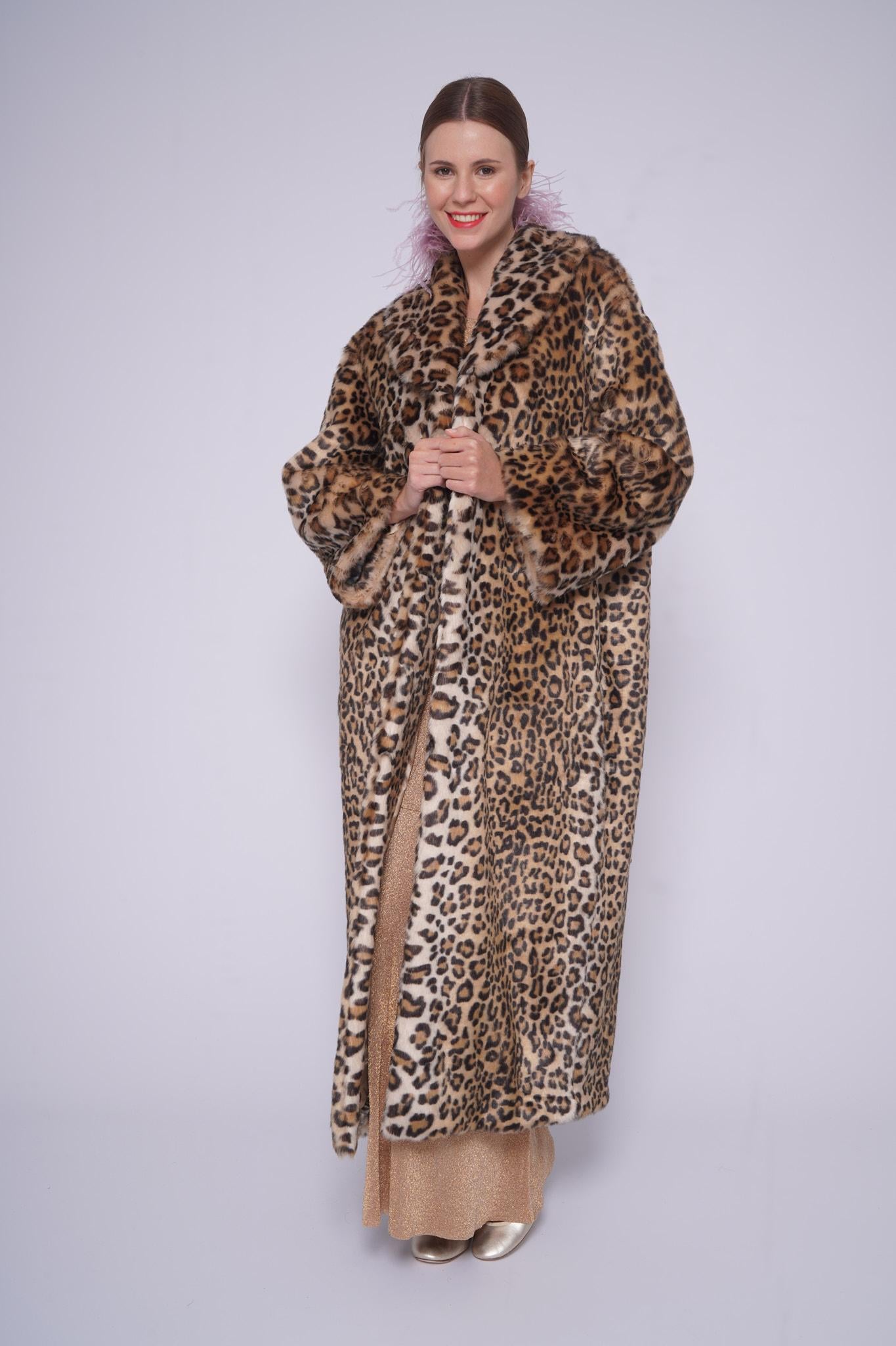 Cappotto in ecopelliccia PL0008LEO LUNGO MULTI VIVETTA