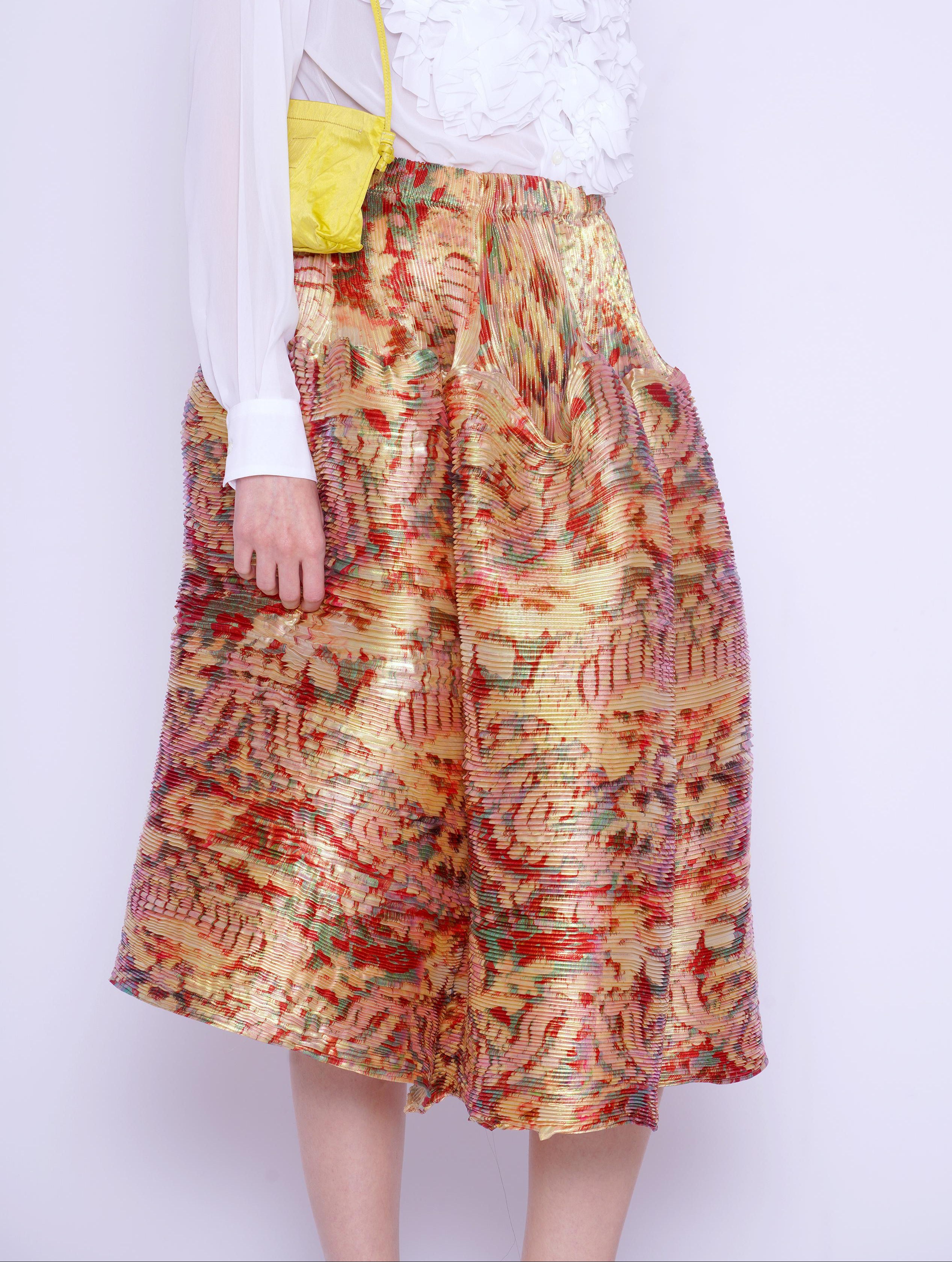 Gonna a ruota plissettata