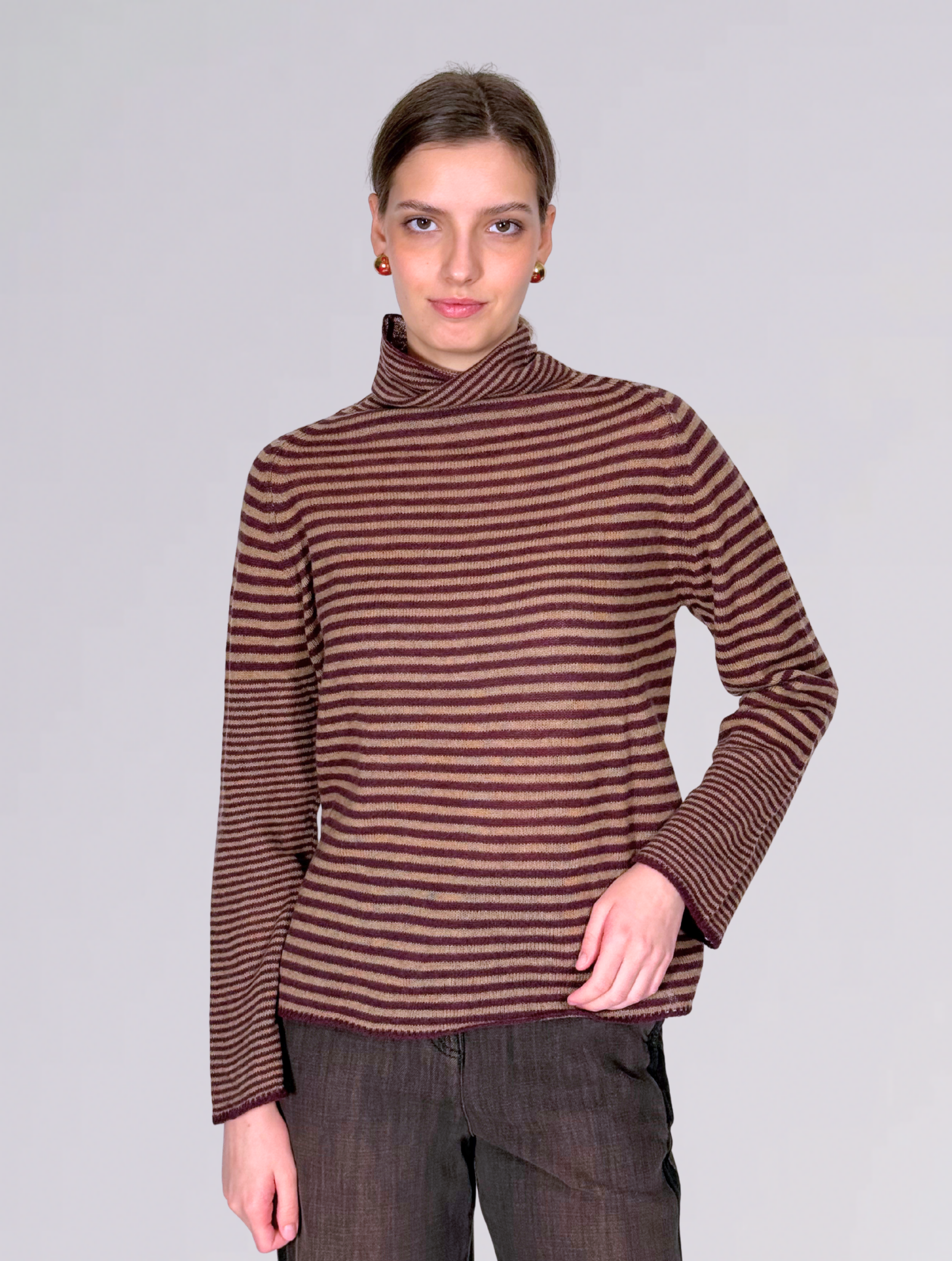 Dolcevita a righe CIPRESSORIGHE MULTI BLU MININA