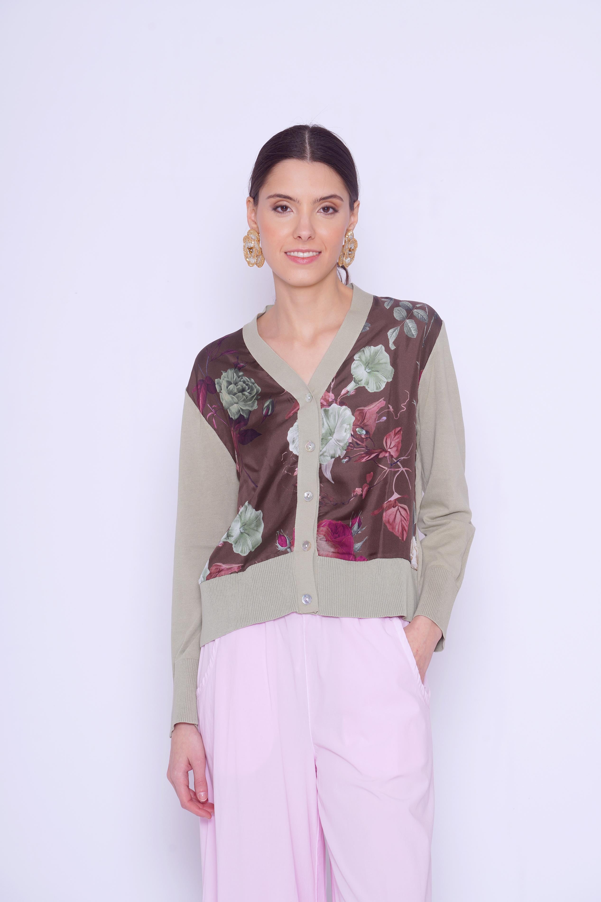 Cardigan con stampa