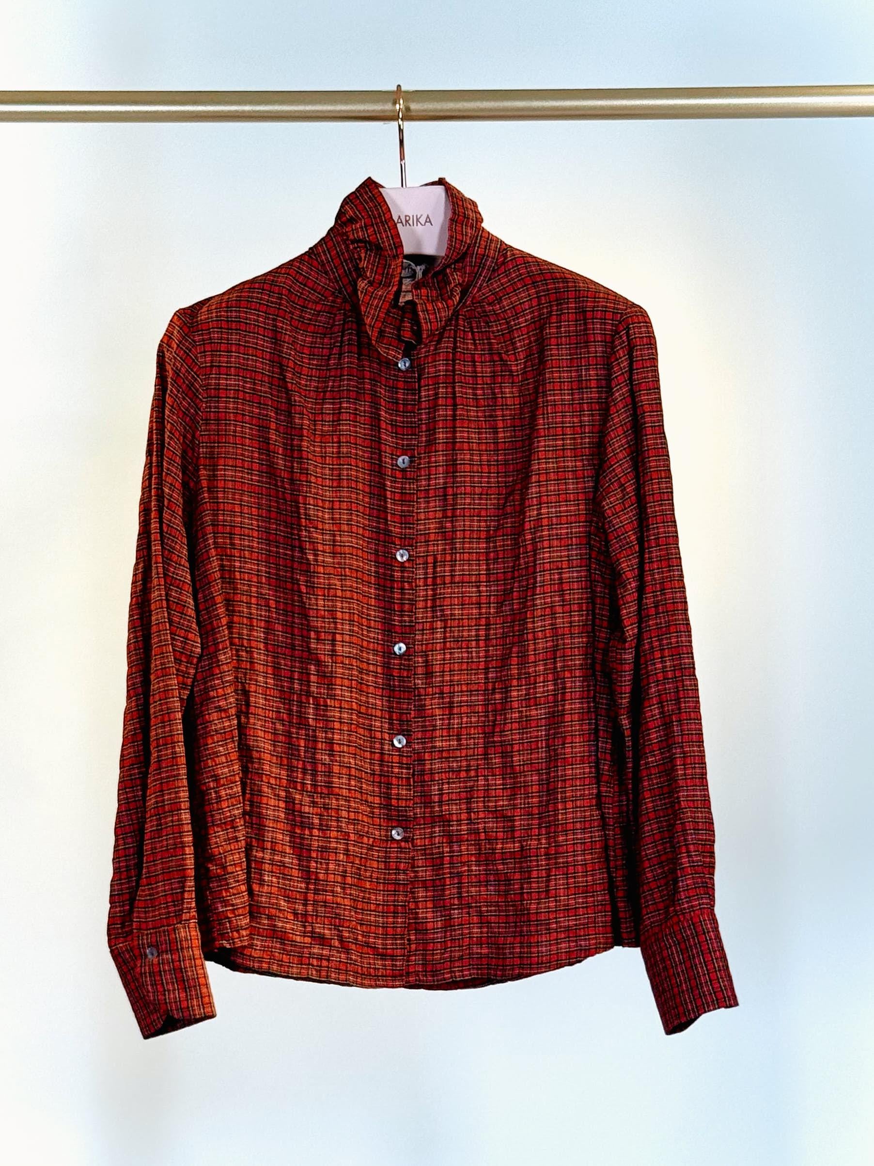 Camicia rouges WTFU_ROSETARTAN ROSSO MININA