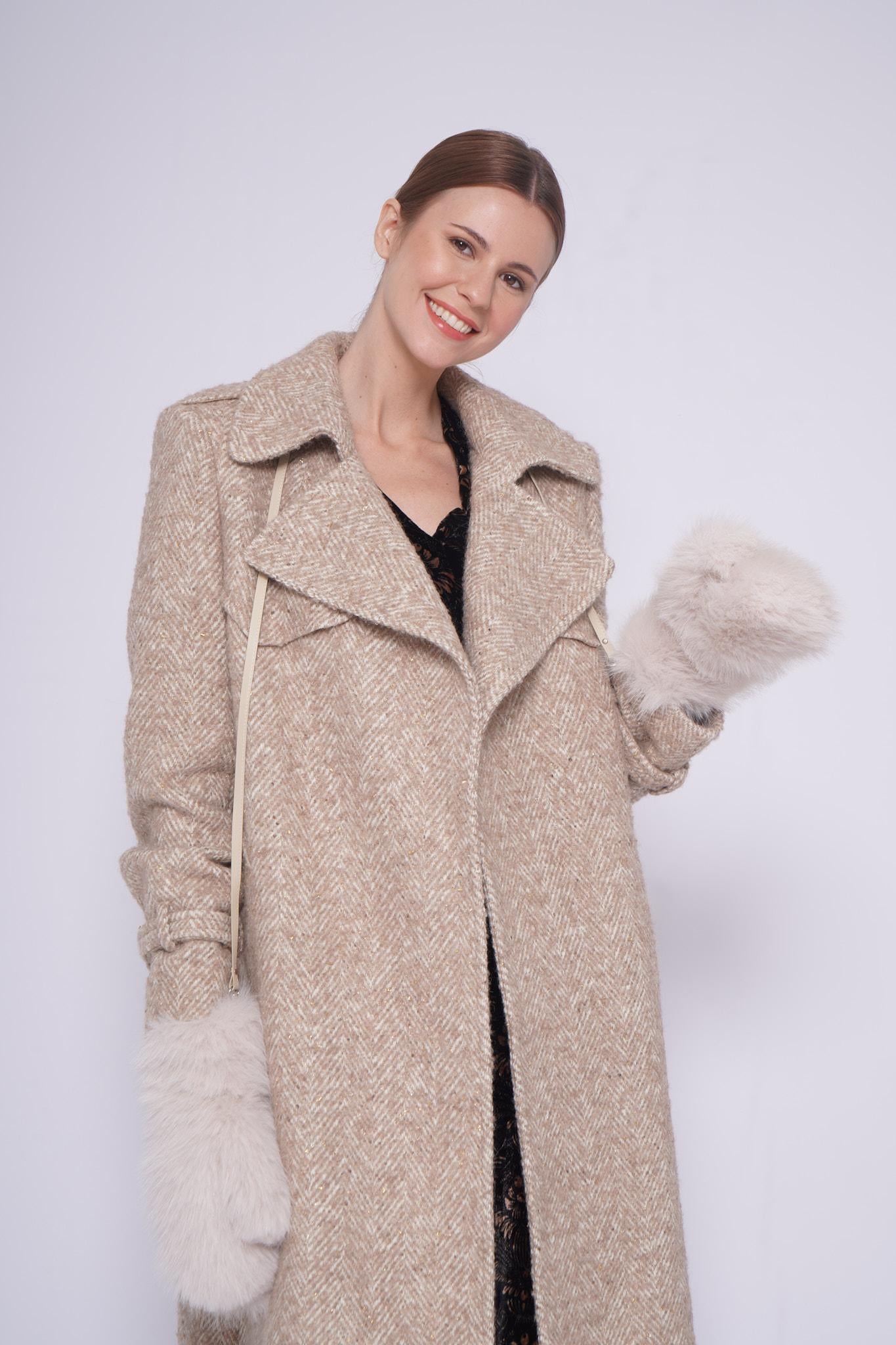 Cappotto spigato CAROLASPIGATO BEIGE Tagliatore