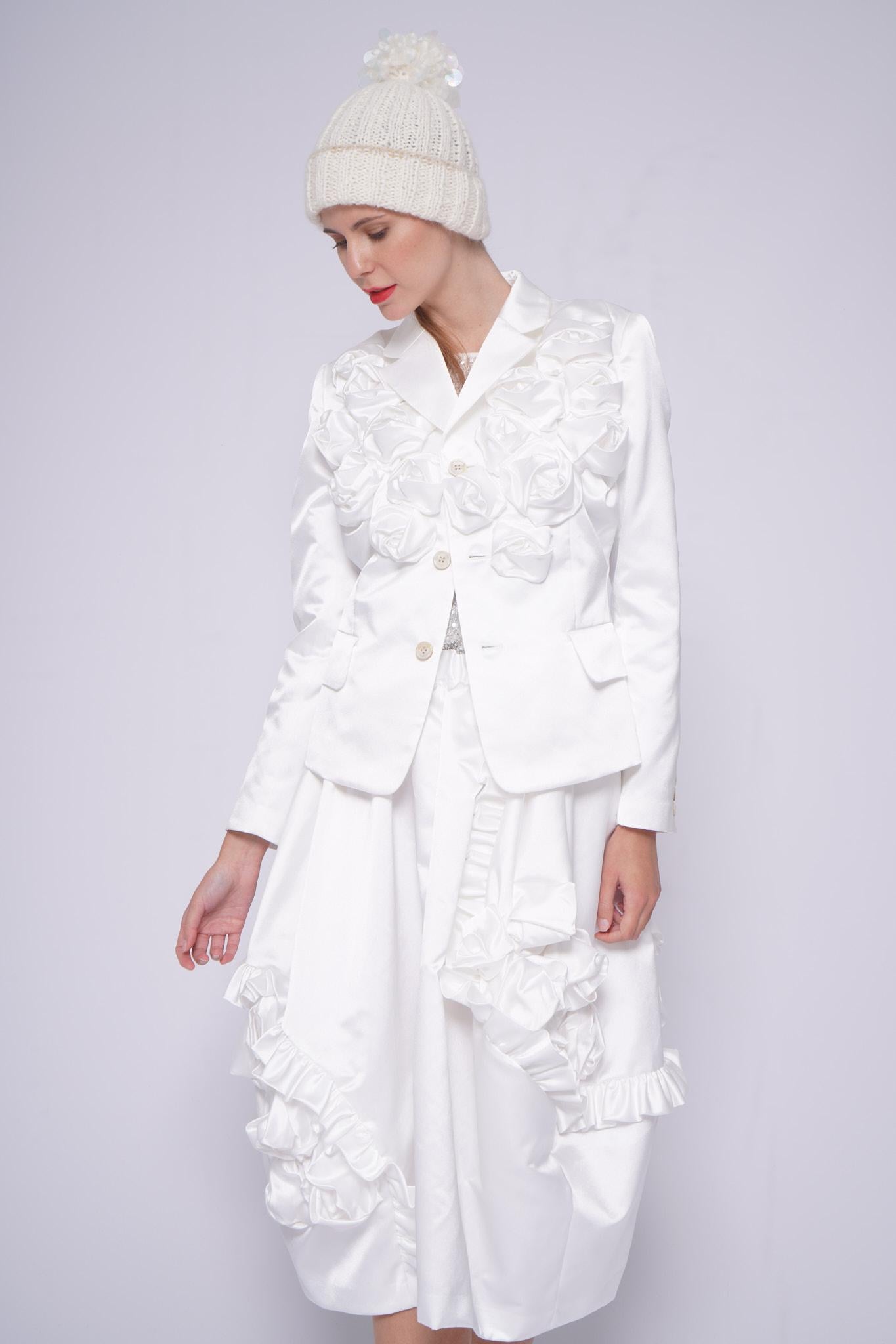 Giacca Bianca Fiori RP-J017BIANCO Comme des Garcons