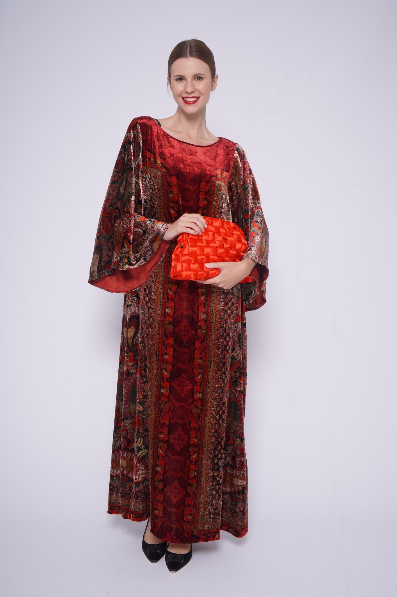 Abito in velluto 516527VELLUTO ROSSO Pierre-Louis Mascia