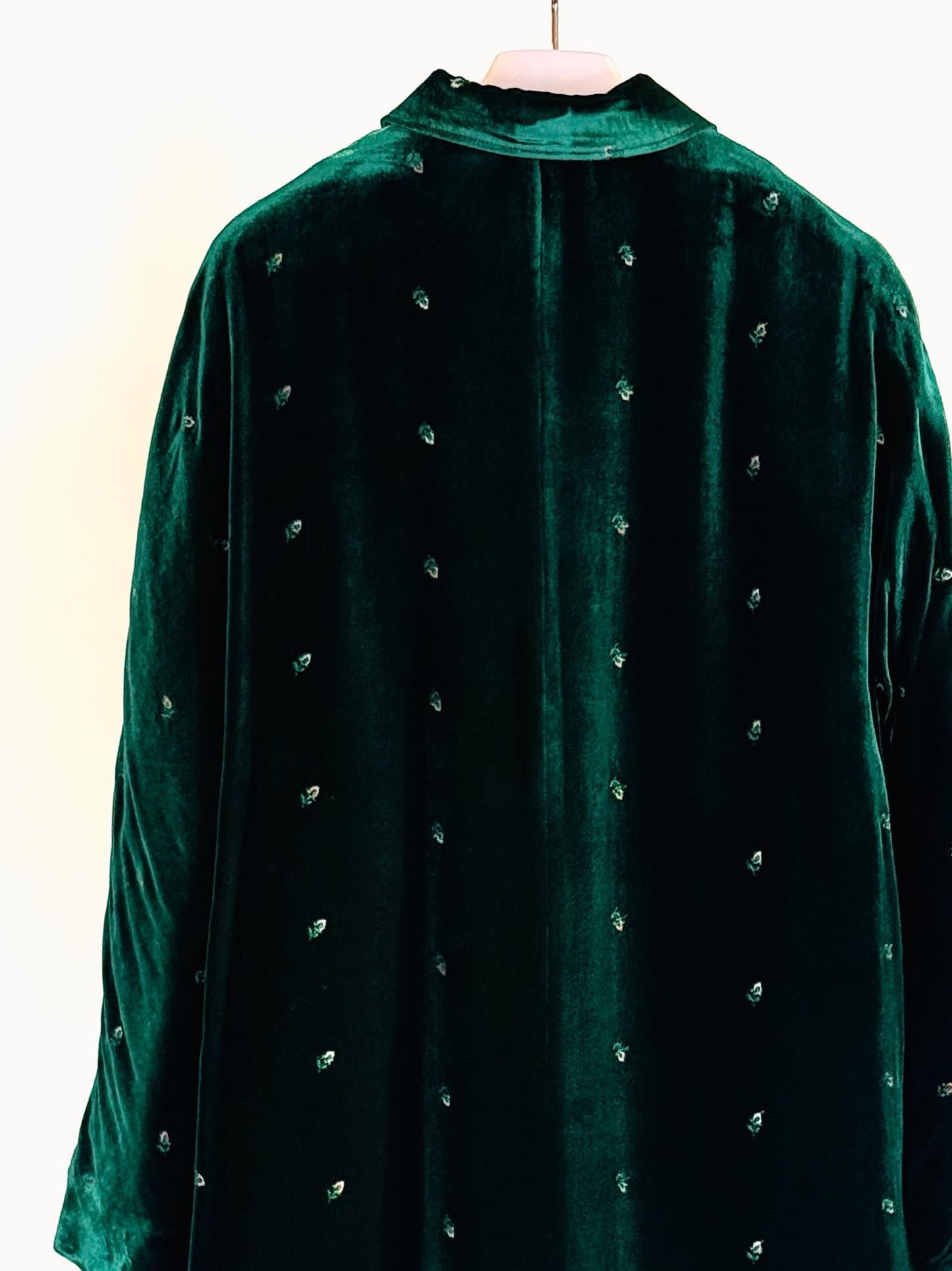 Cappotto in velluto JACKIEL021A GREEN MININA