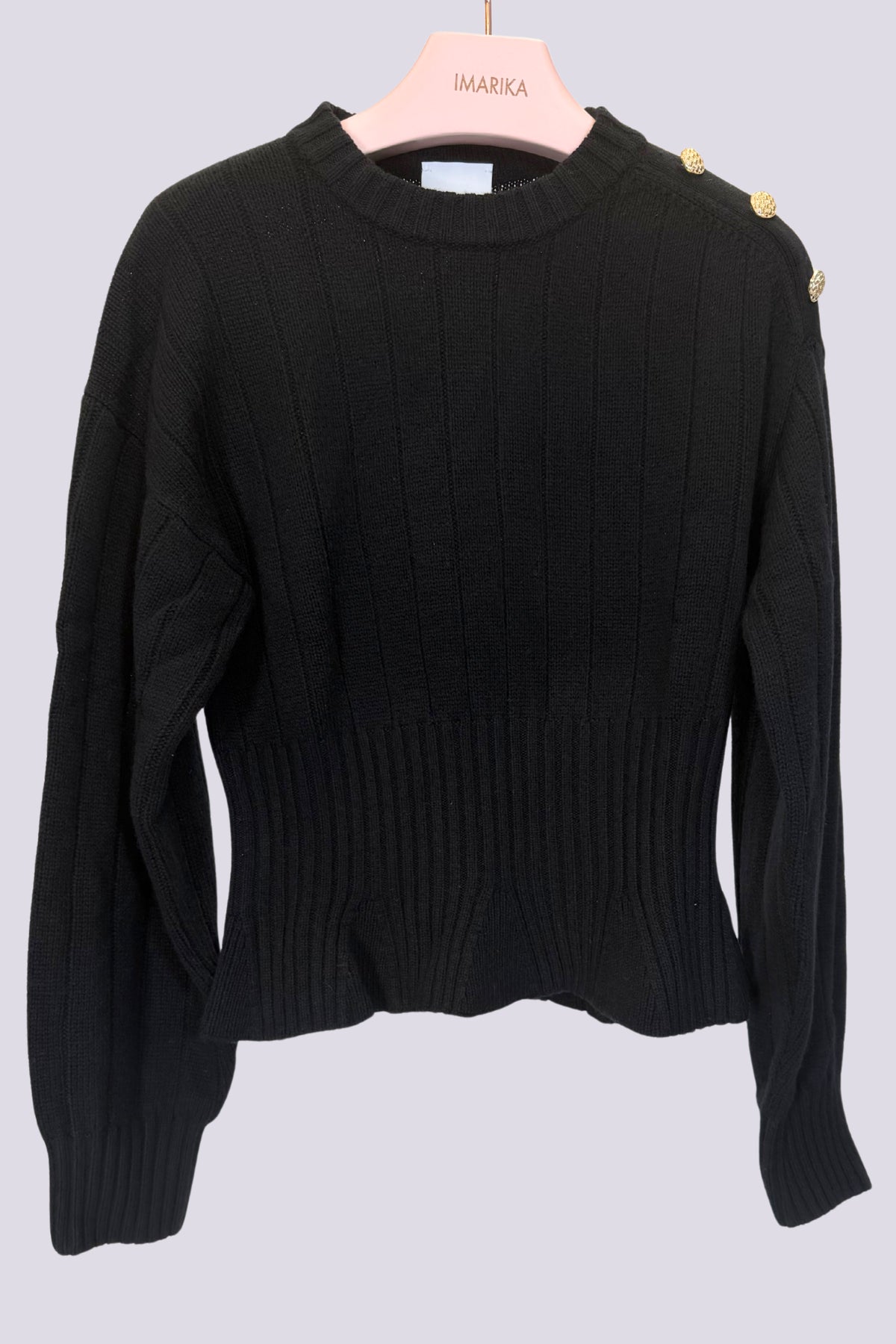 Maglia a coste nera 