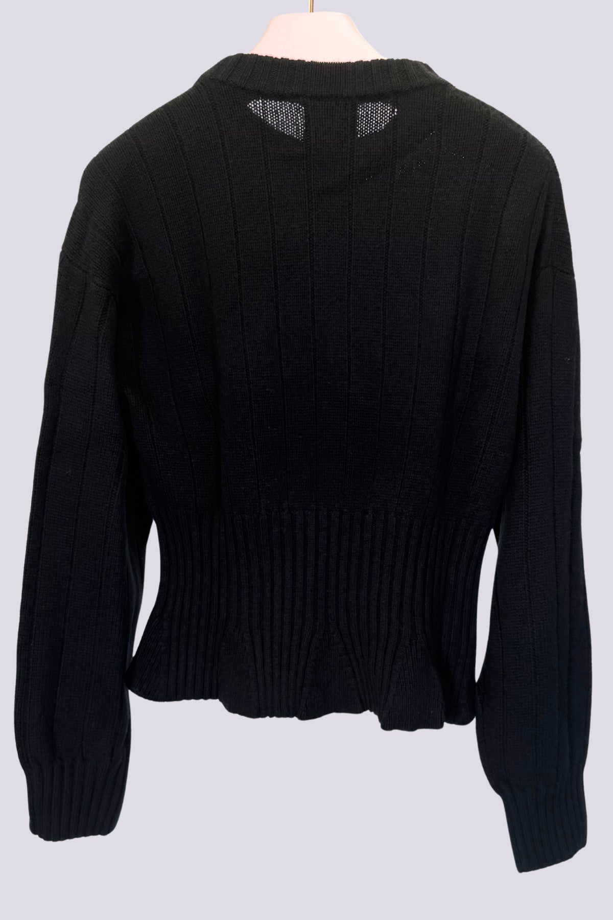 Maglia a coste nera 