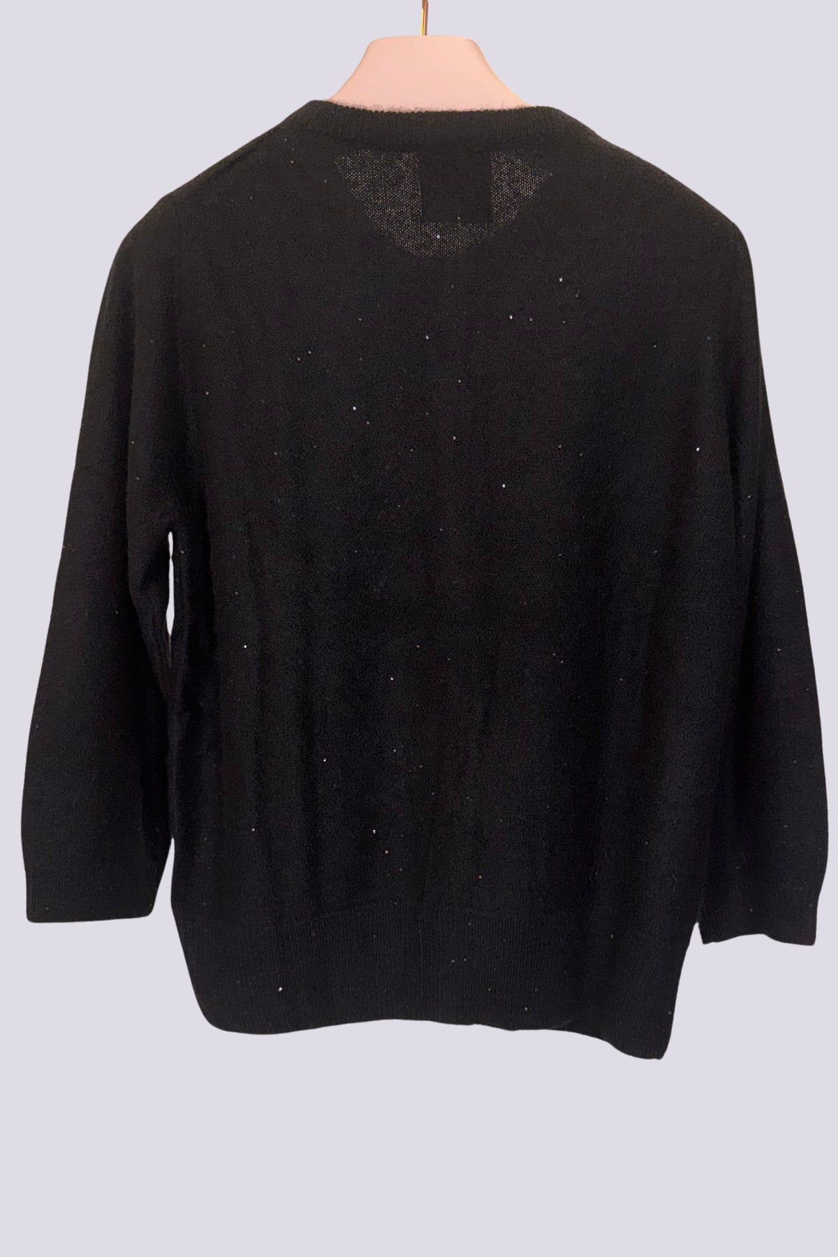 cardigan nero luminoso 