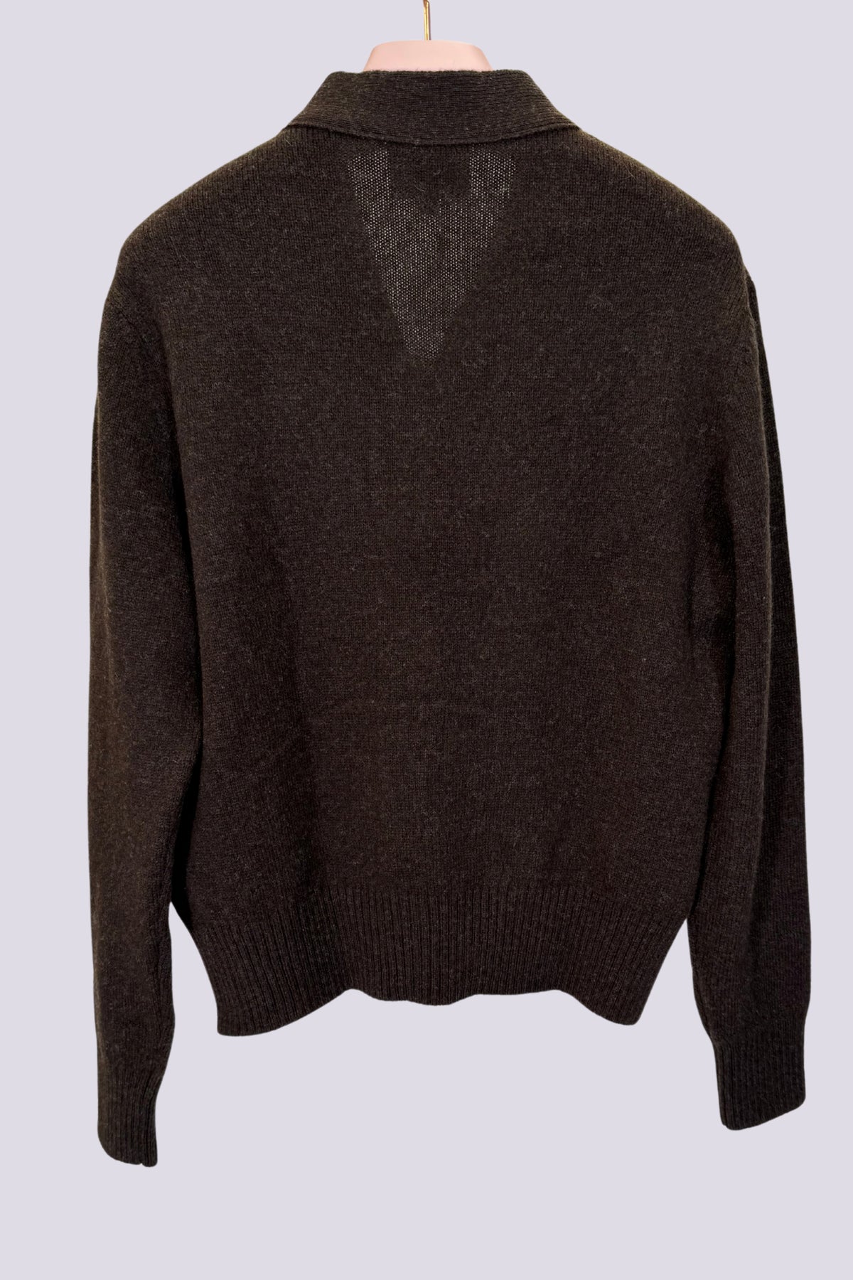 Cardigan in lana marrone 