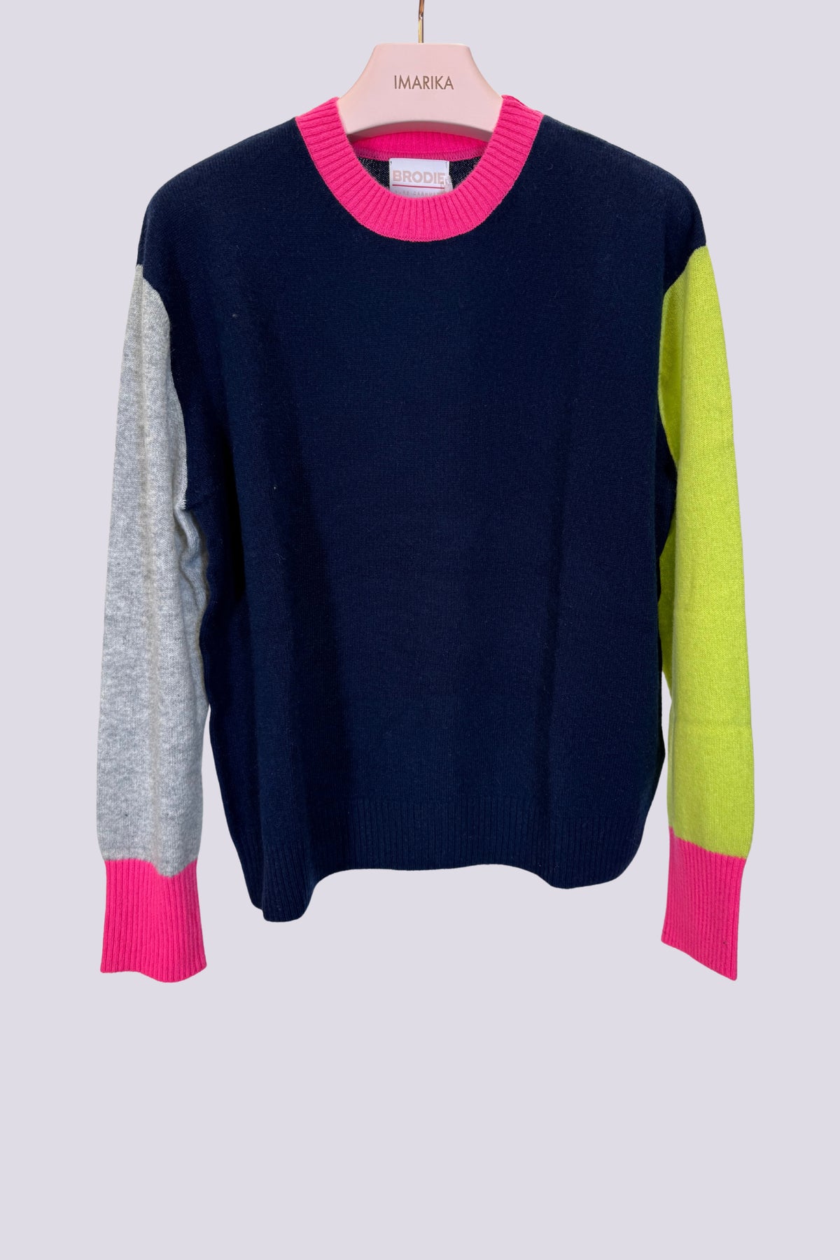 Maglione blu e neon 