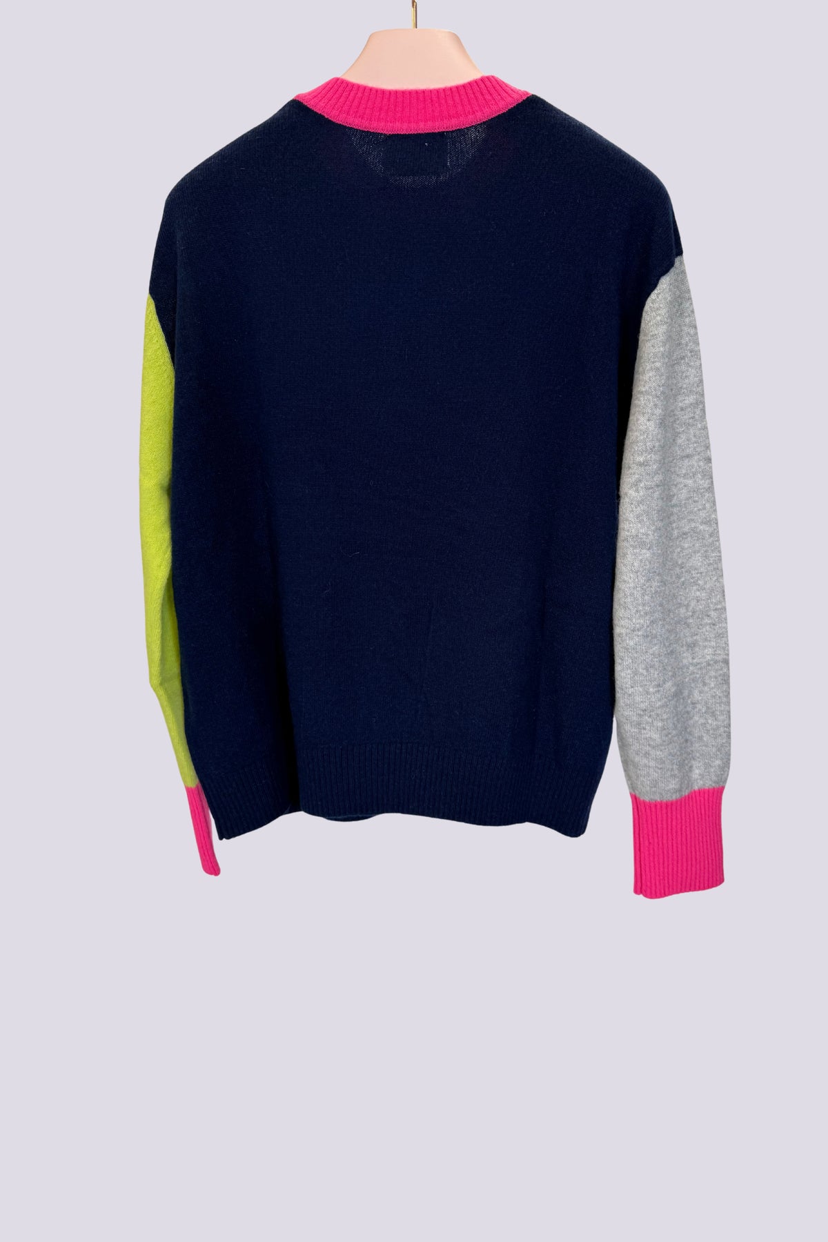 Maglione blu e neon 