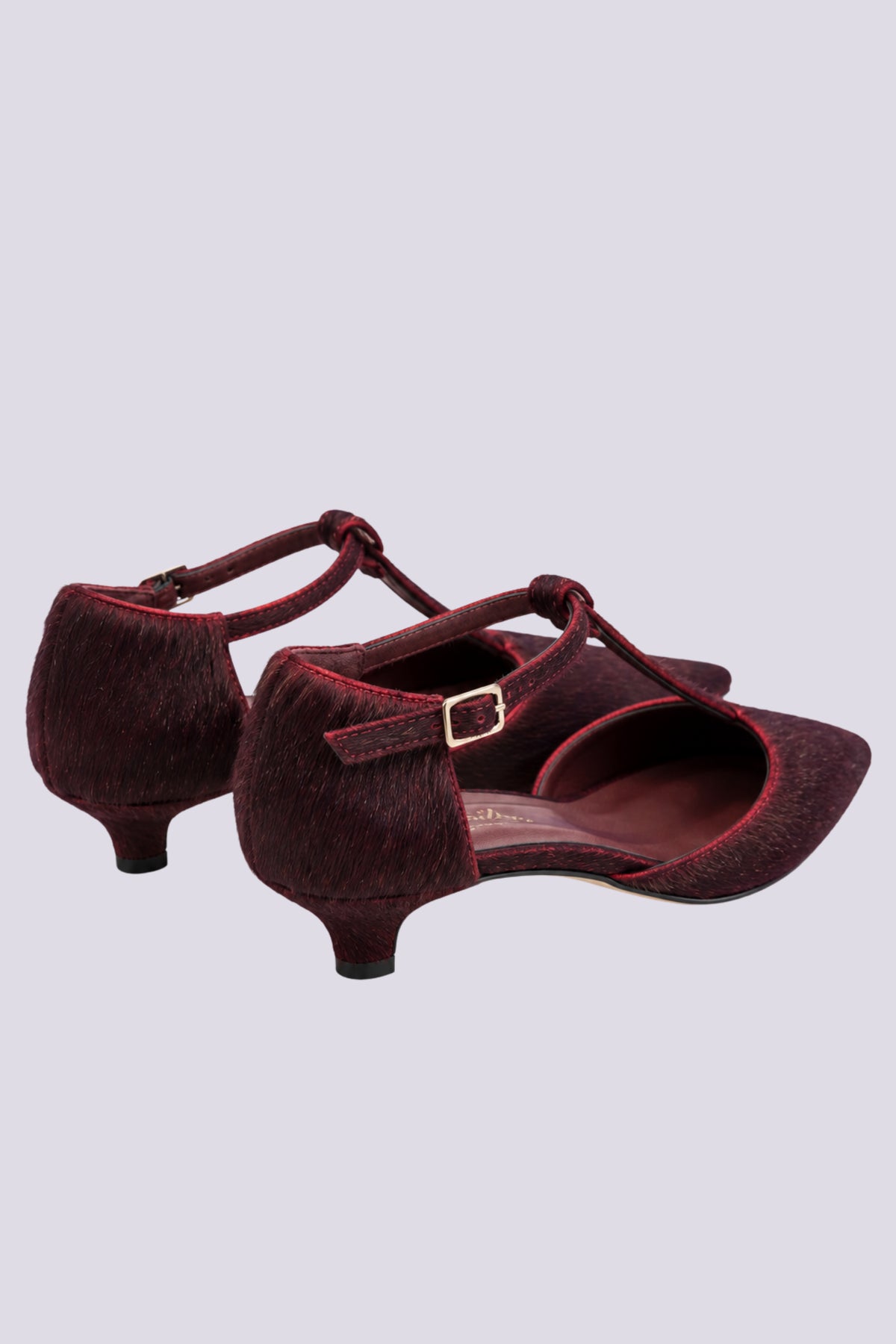 Scarpa con tacco bordeaux 
