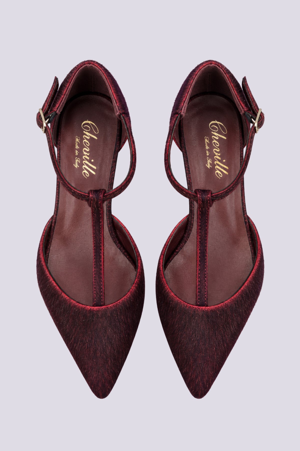 Scarpa con tacco bordeaux 