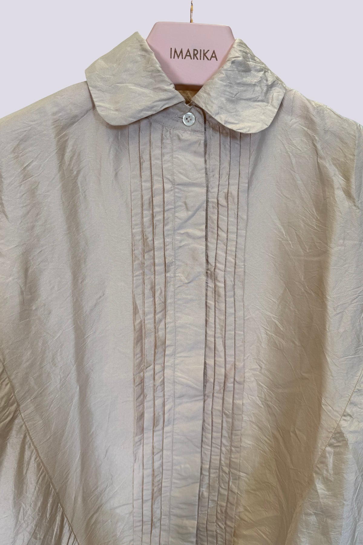 Camicia in seta beige 