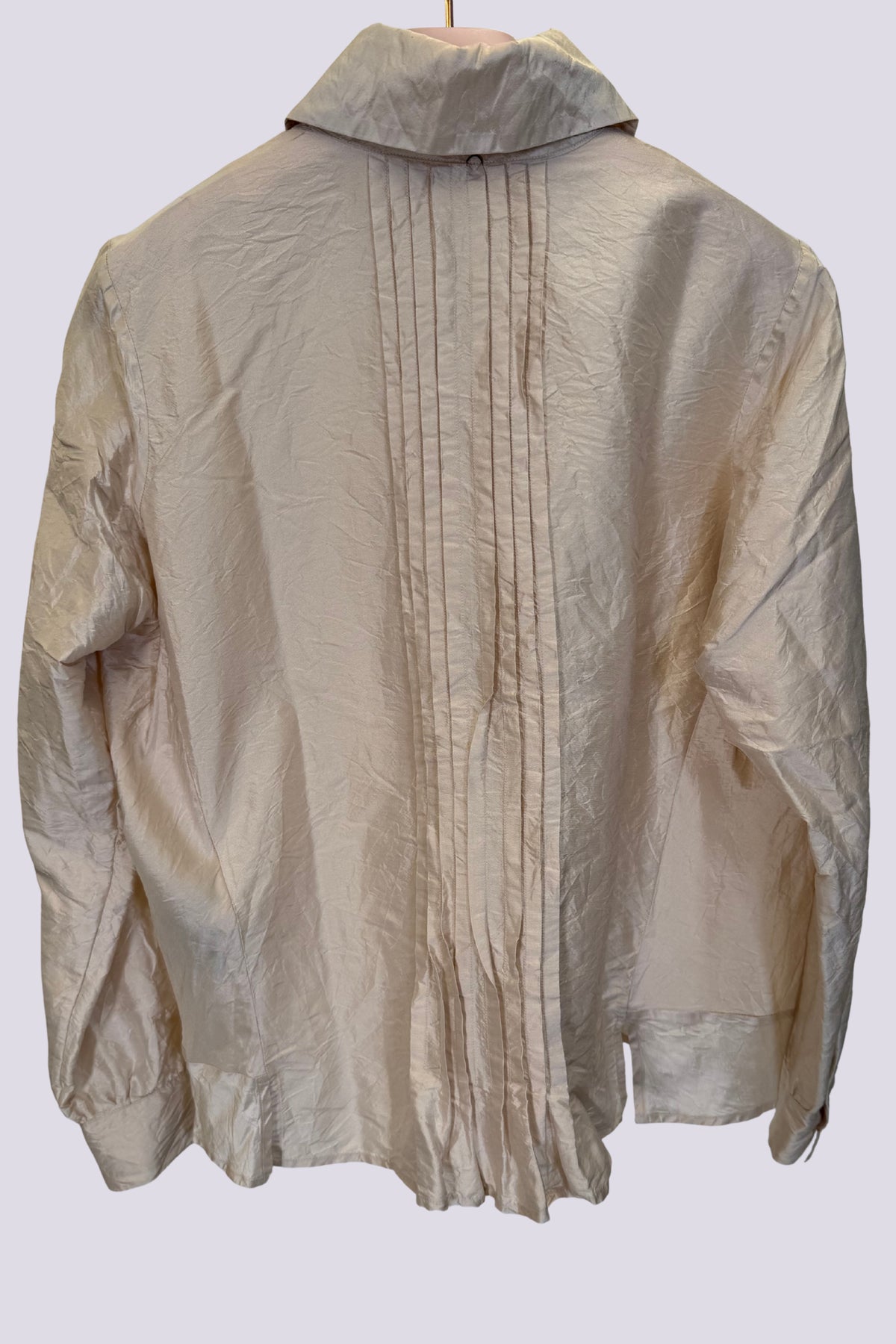 Camicia in seta beige 