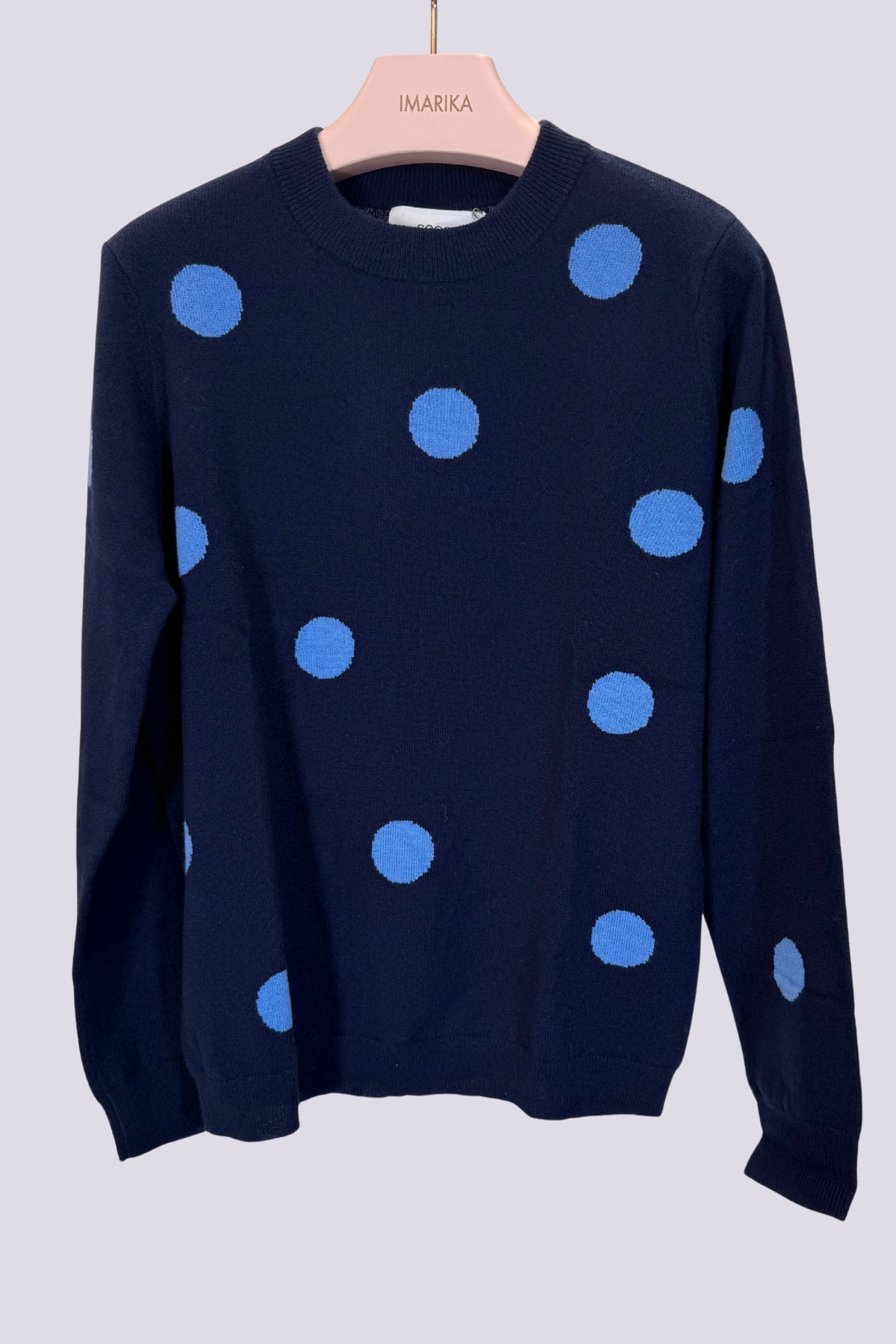Maglione a pois blu 