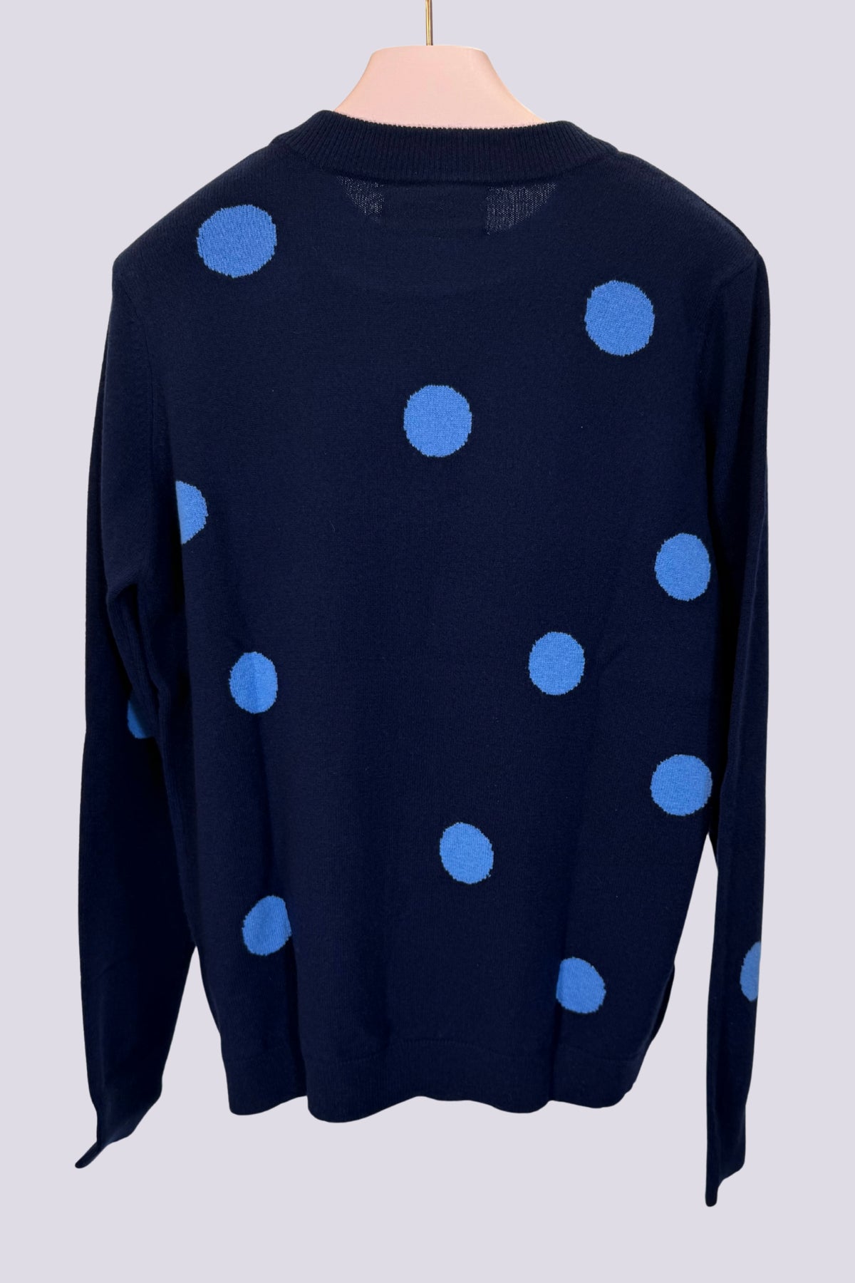 Maglione a pois blu 