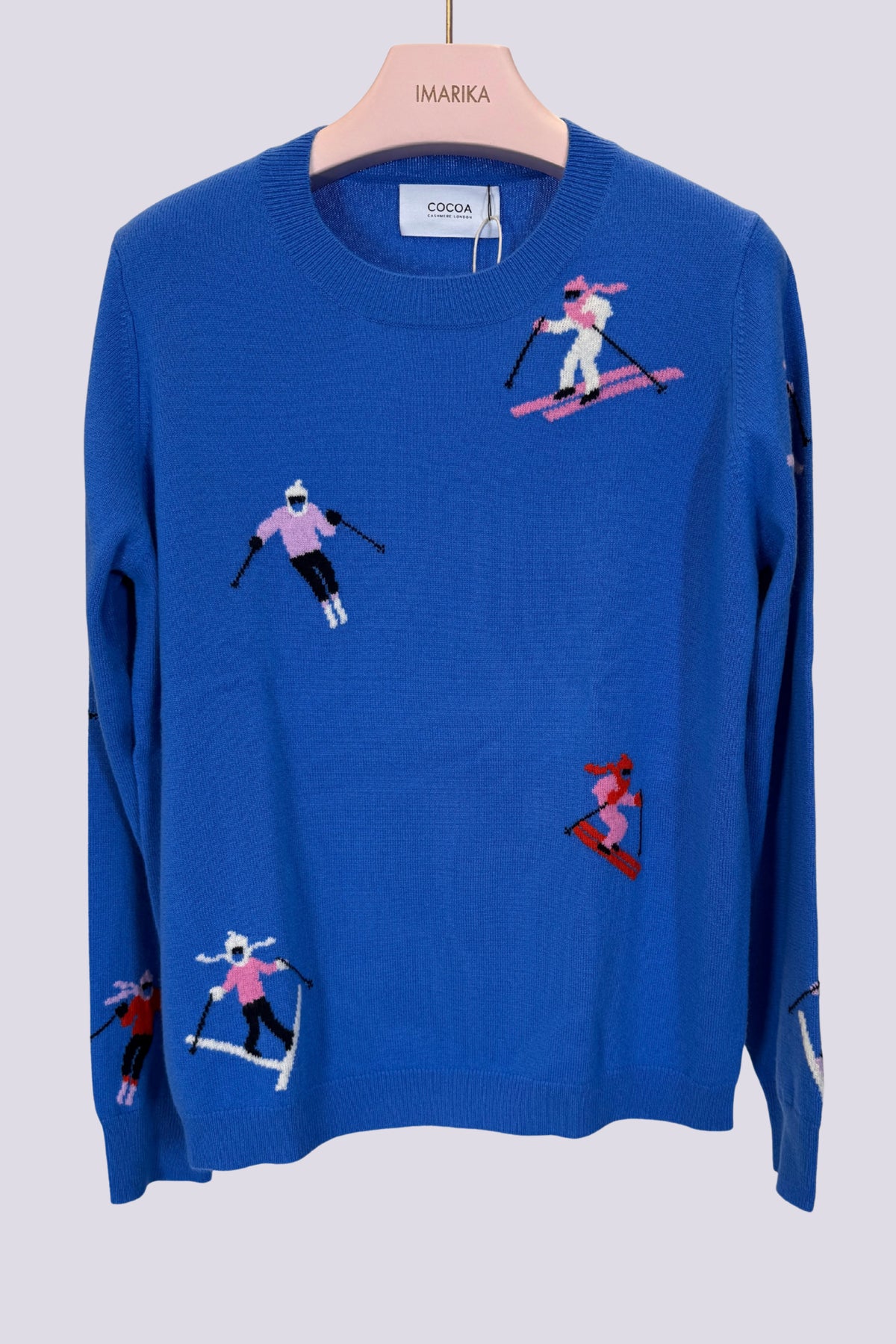 Maglione sciatori azzurro 