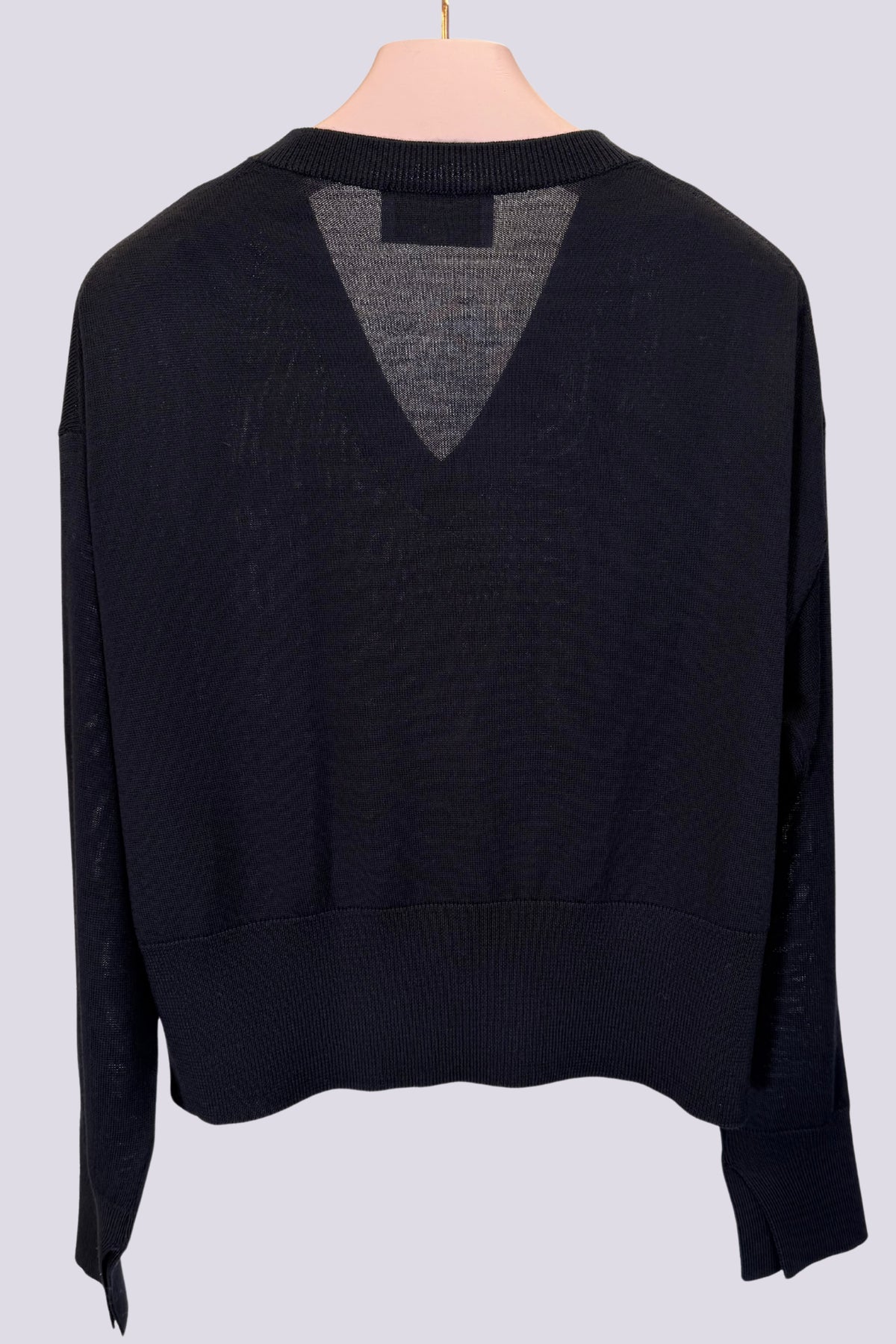 Maglia scollo a V blu 