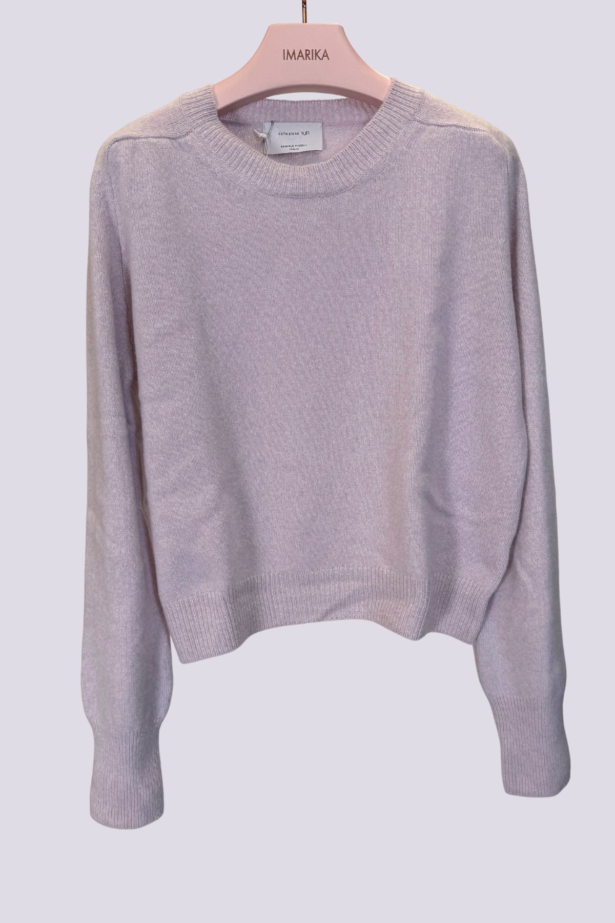 Maglia a girocollo lilla chiaro 