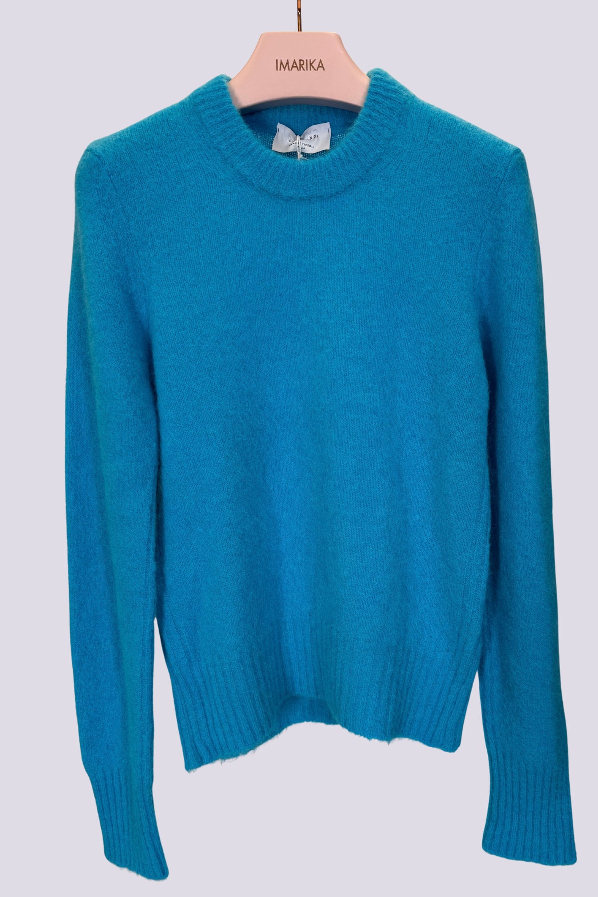 Maglia a girocollo turchese 