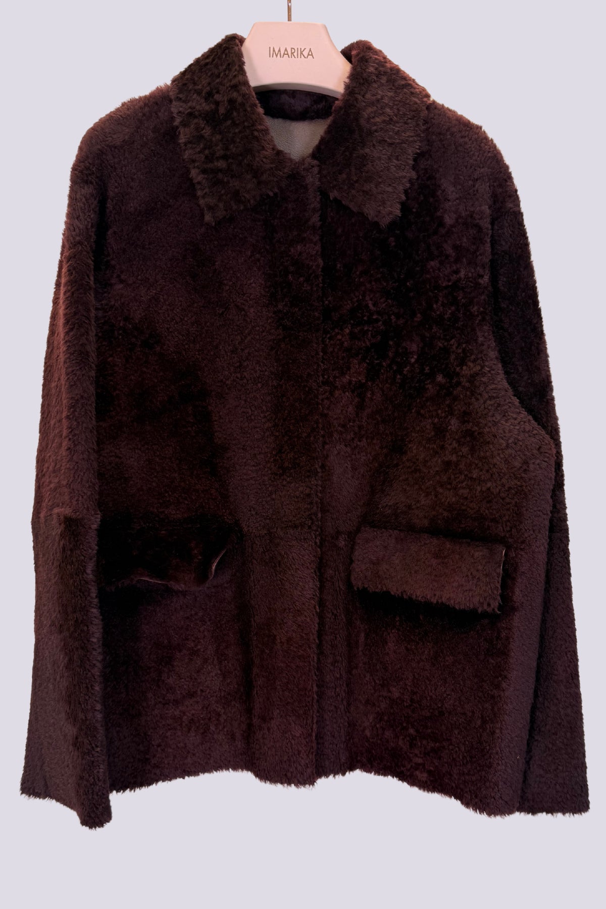 Giacca in pelo bordeaux 