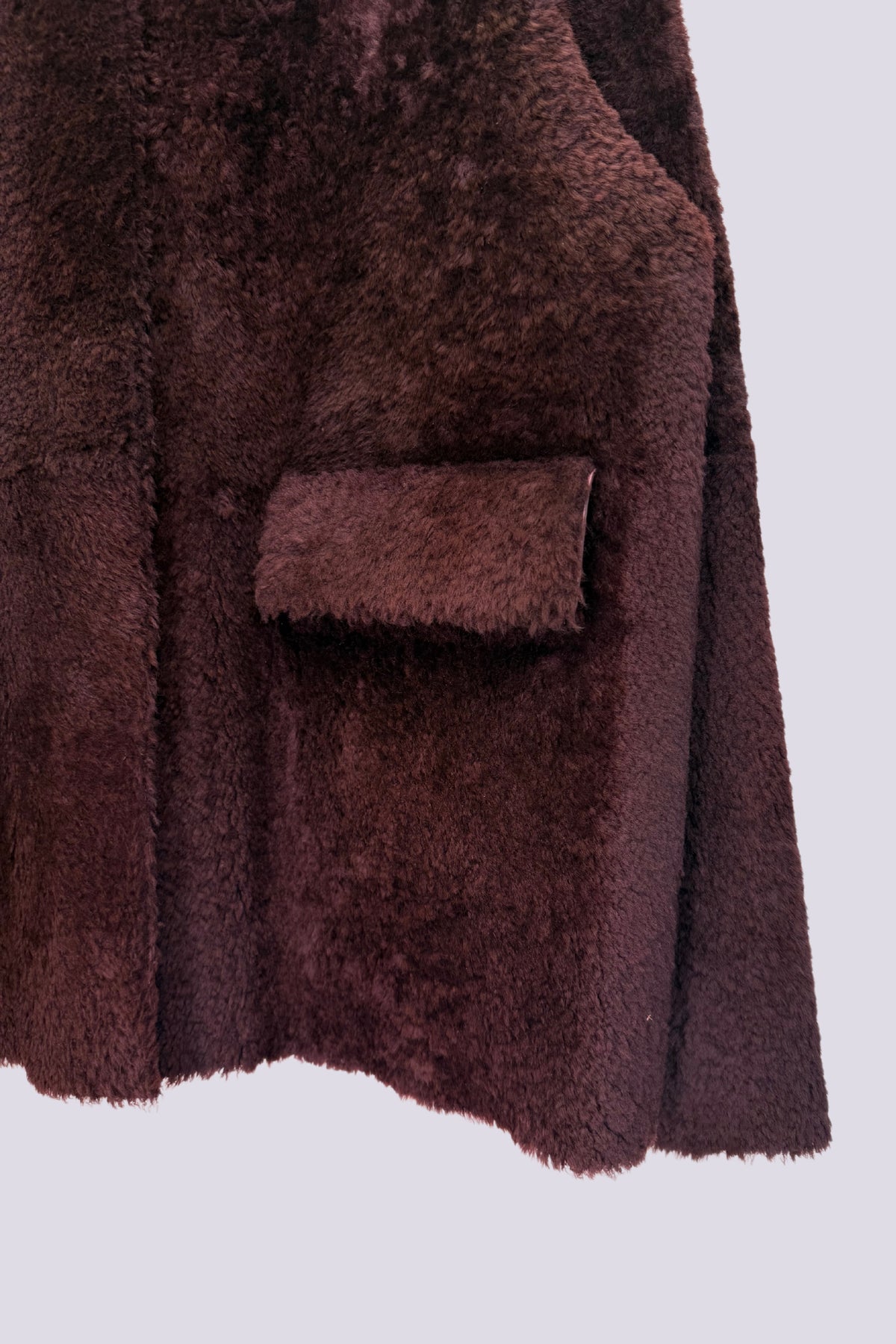 Giacca in pelo bordeaux 