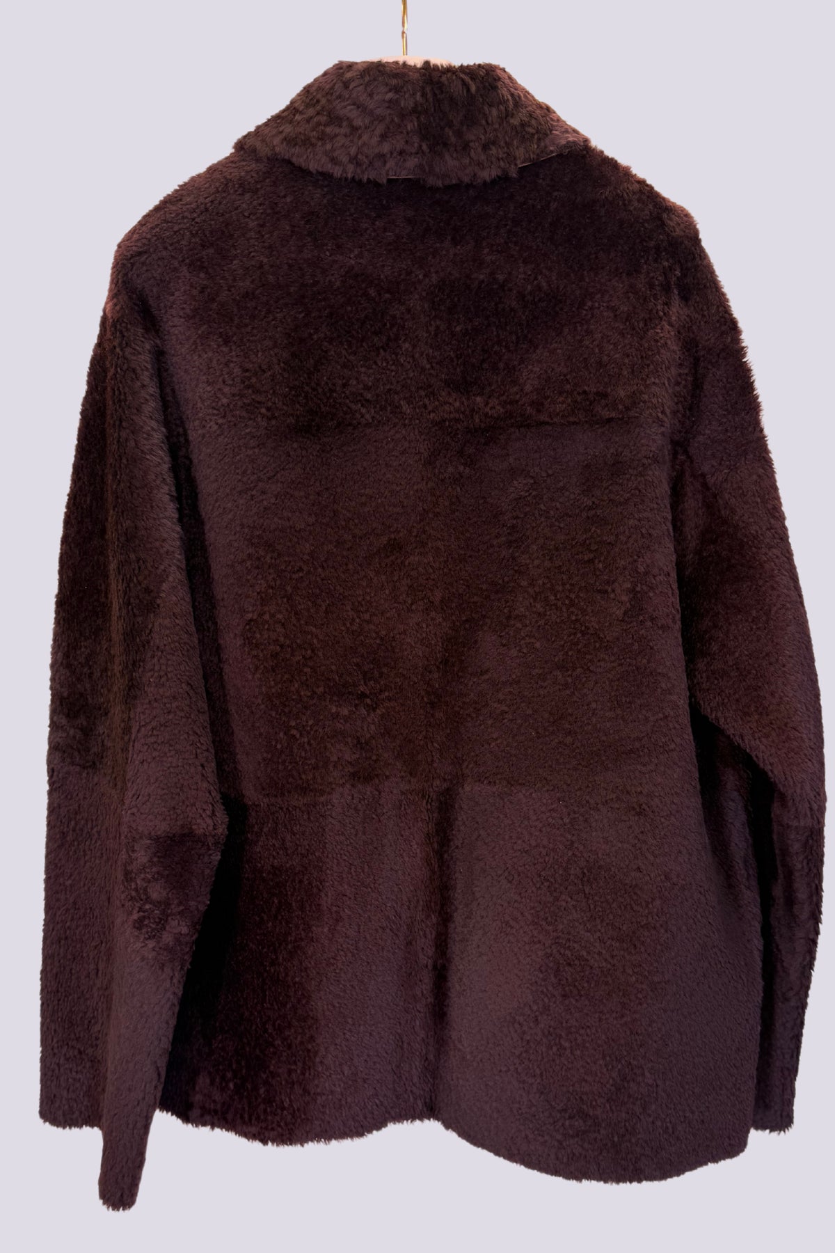 Giacca in pelo bordeaux 