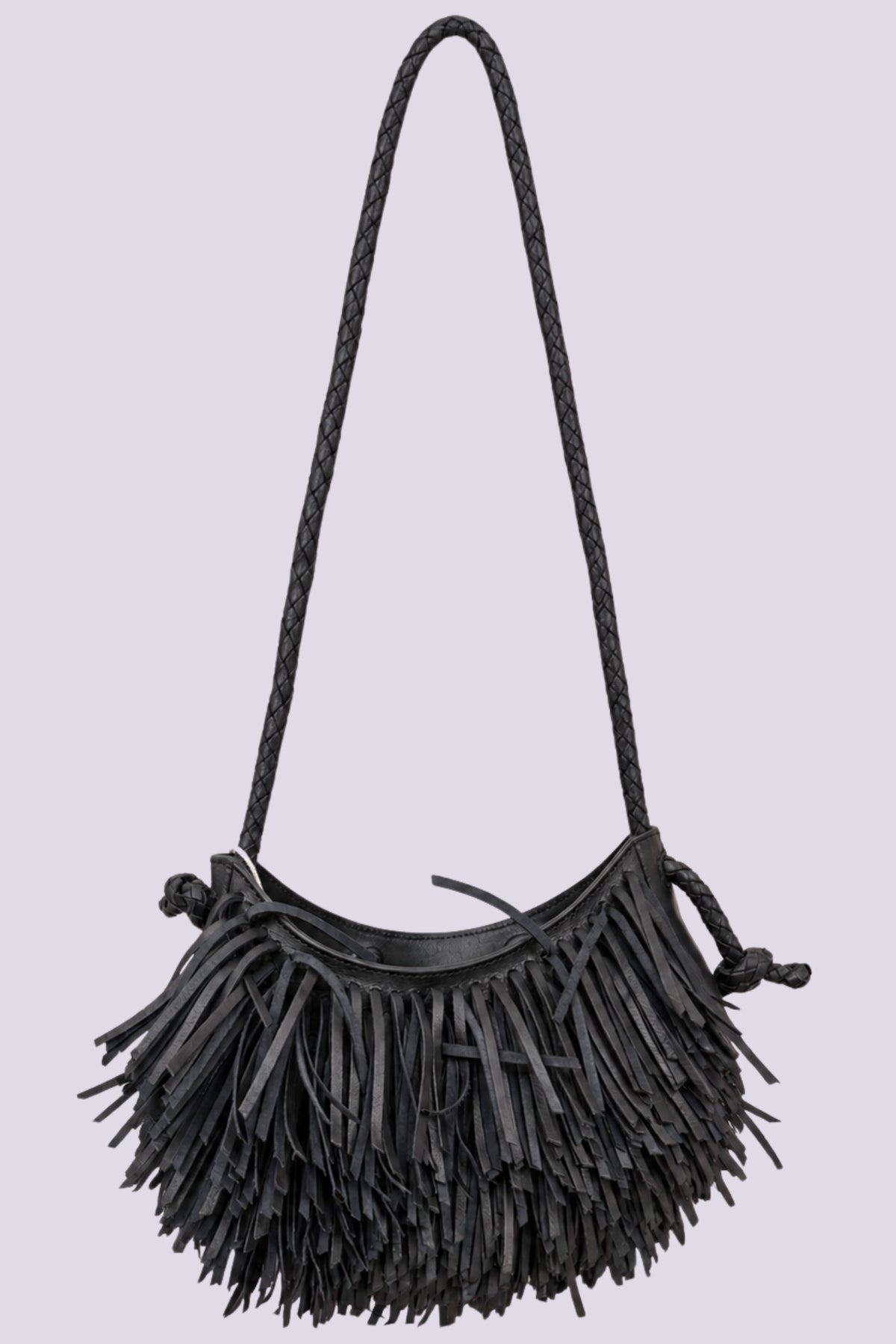 Borsa Fringe nera 
