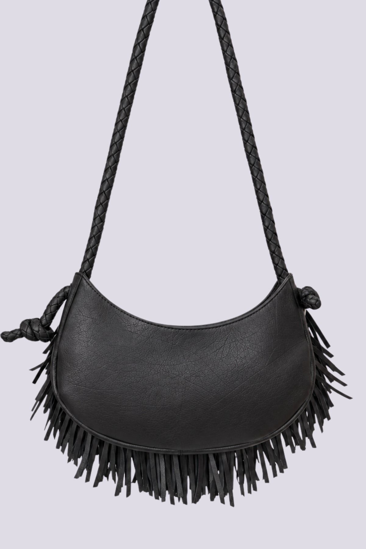 Borsa Fringe nera 