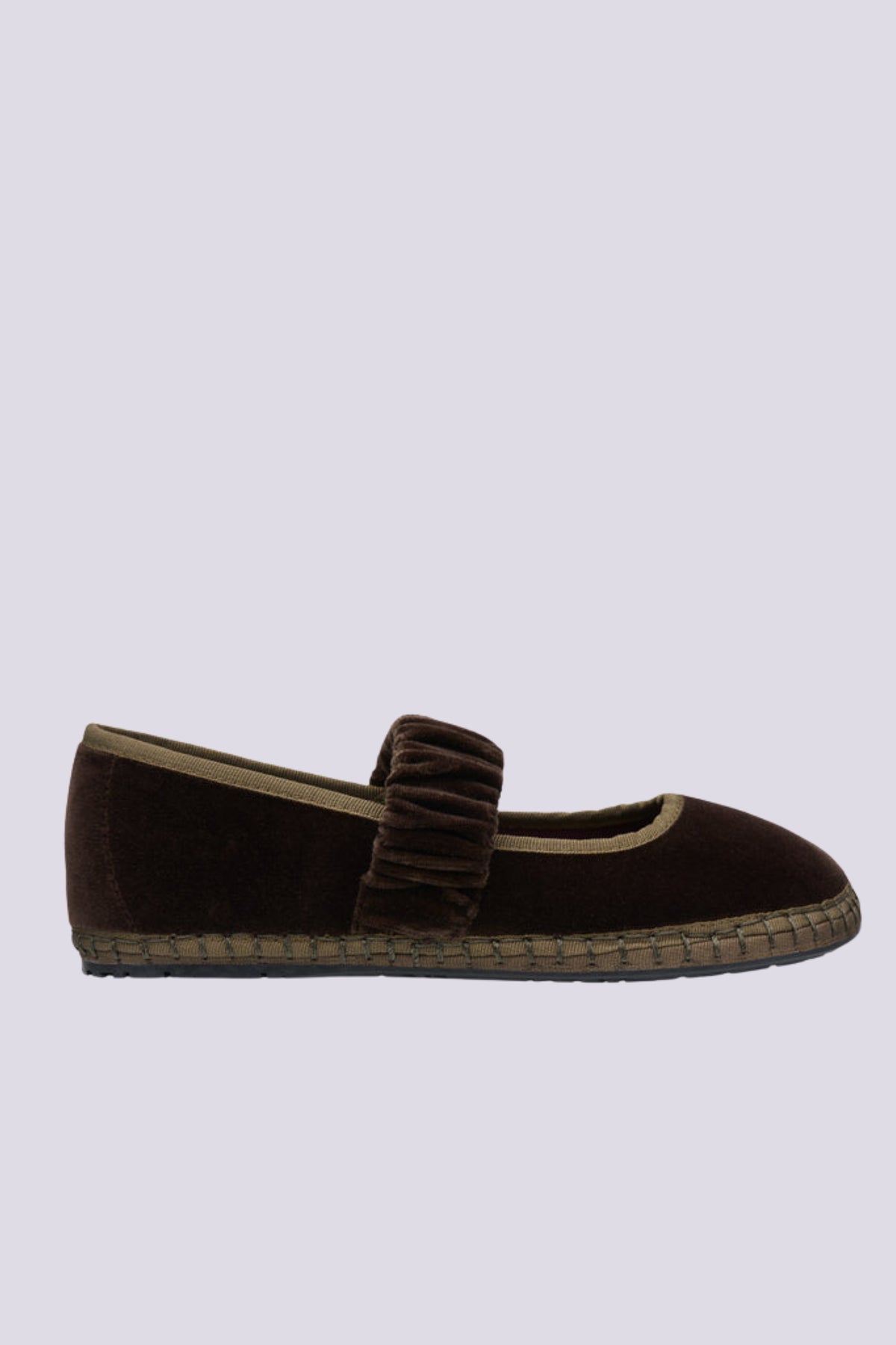 Ballerine in velluto marrone 