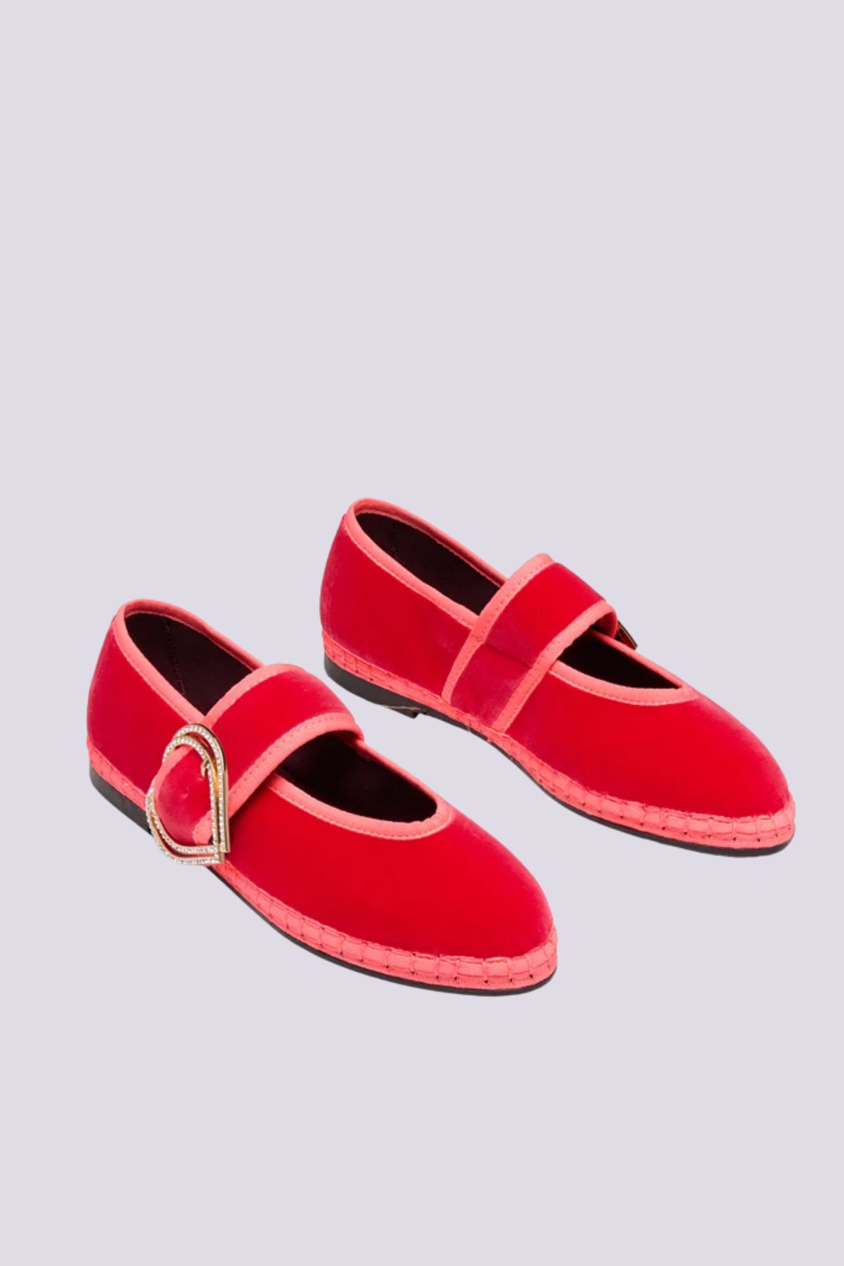 Ballerine velluto rosso 