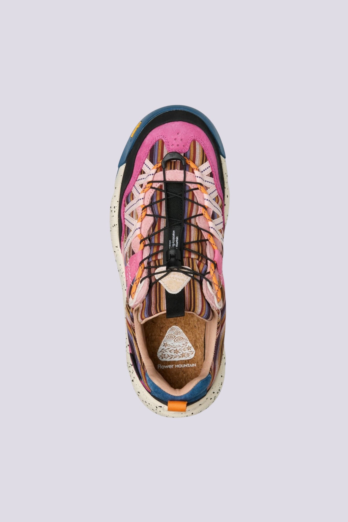 Sneakers a righe rosa 