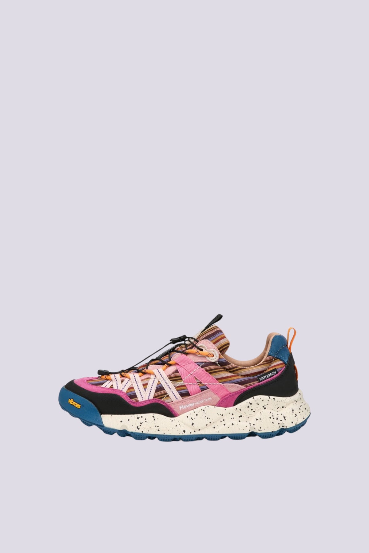 Sneakers a righe rosa 