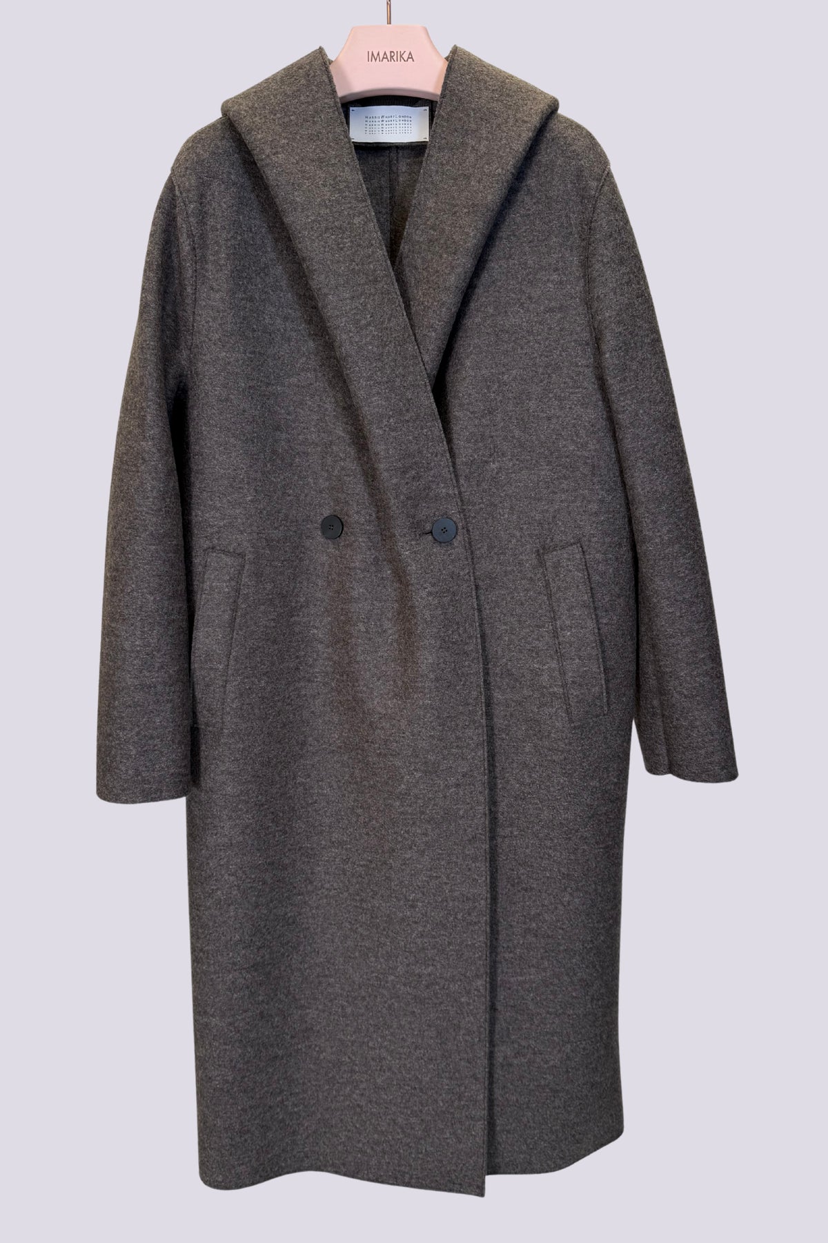 Cappotto marrone con cappuccio 