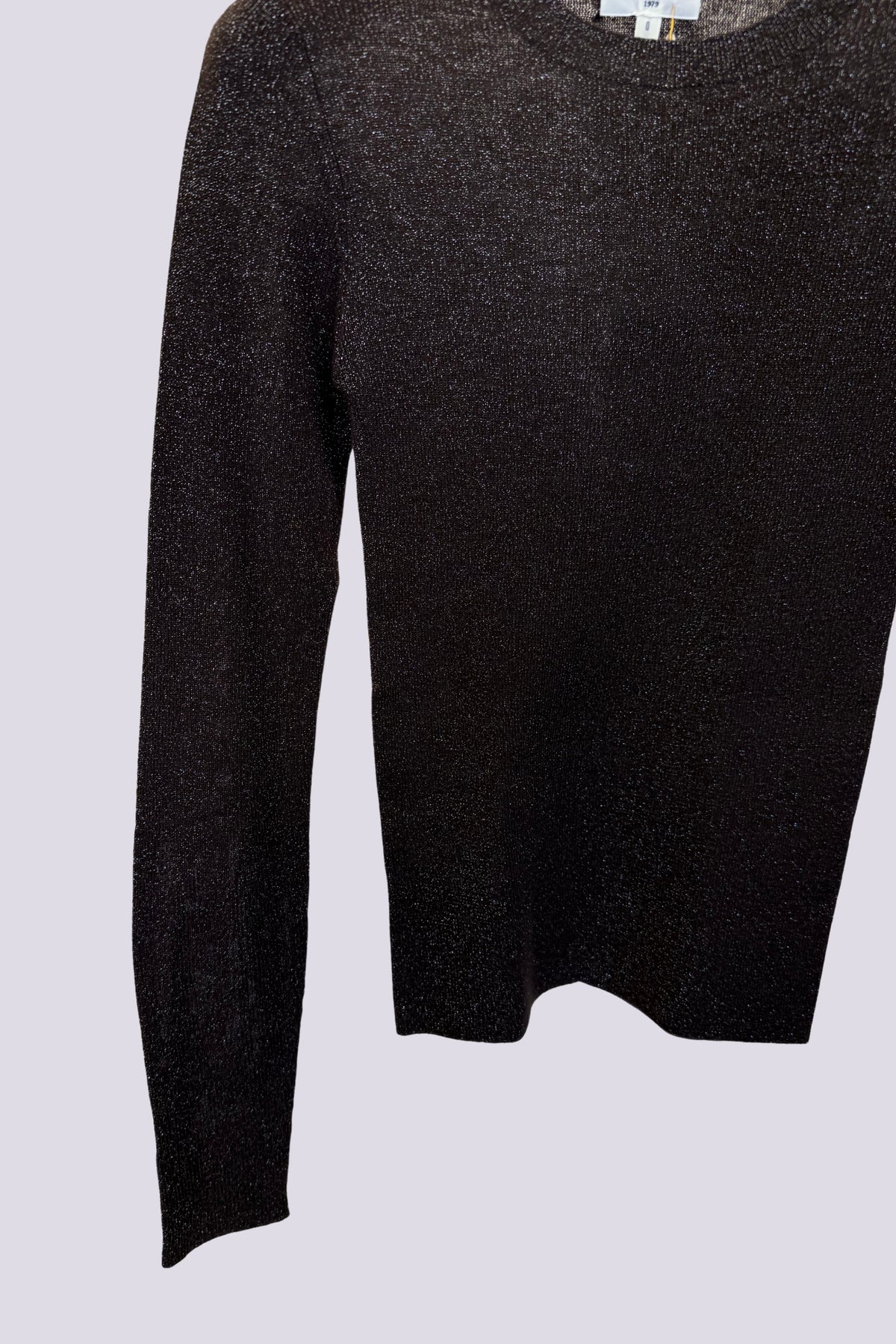 Girocollo in lurex marrone 